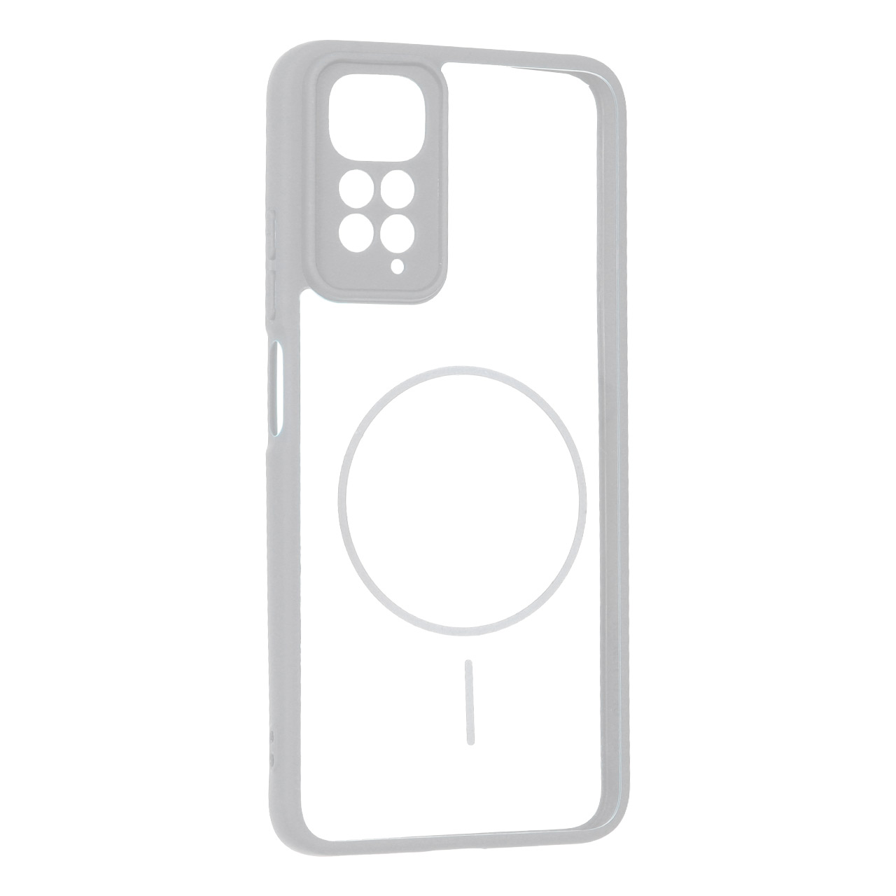1737644 قاب پشت سخت شفاف محافظ لنزدار طرح مگ سیف دور رنگی Xiaomi Redmi Note 11 4G / Redmi Note 11S - طوسی - تصویر 1