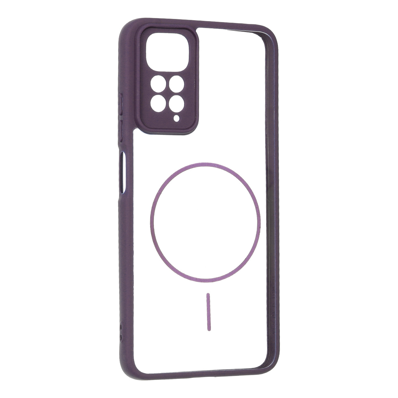1737646 قاب پشت سخت شفاف محافظ لنزدار طرح مگ سیف دور رنگی Xiaomi Redmi Note 11 4G / Redmi Note 11S - بنفش - تصویر 1