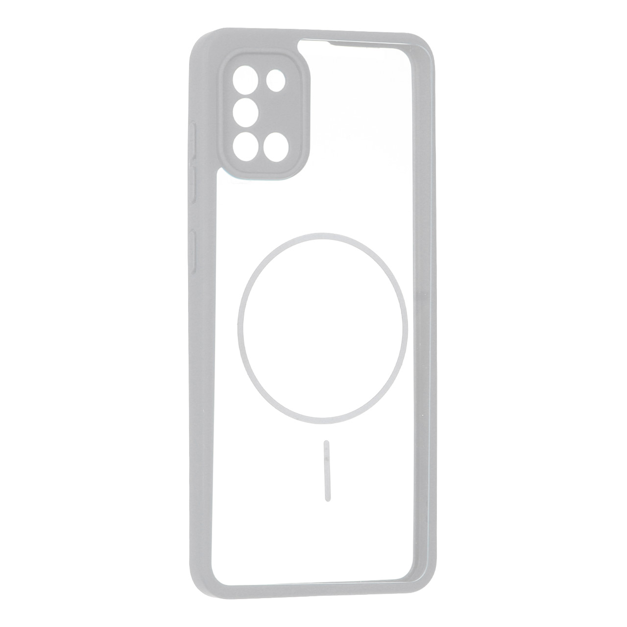 1737732 قاب پشت سخت شفاف محافظ لنزدار طرح مگ سیف دور رنگی Samsung Galaxy A31 - طوسی - تصویر 1