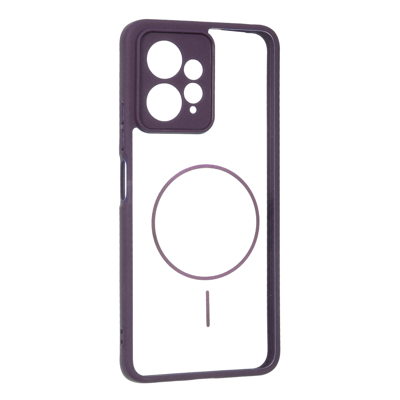 1737806 قاب پشت سخت شفاف محافظ لنزدار طرح مگ سیف دور رنگی Xiaomi Redmi Note 12 4G - بنفش - تصویر 1