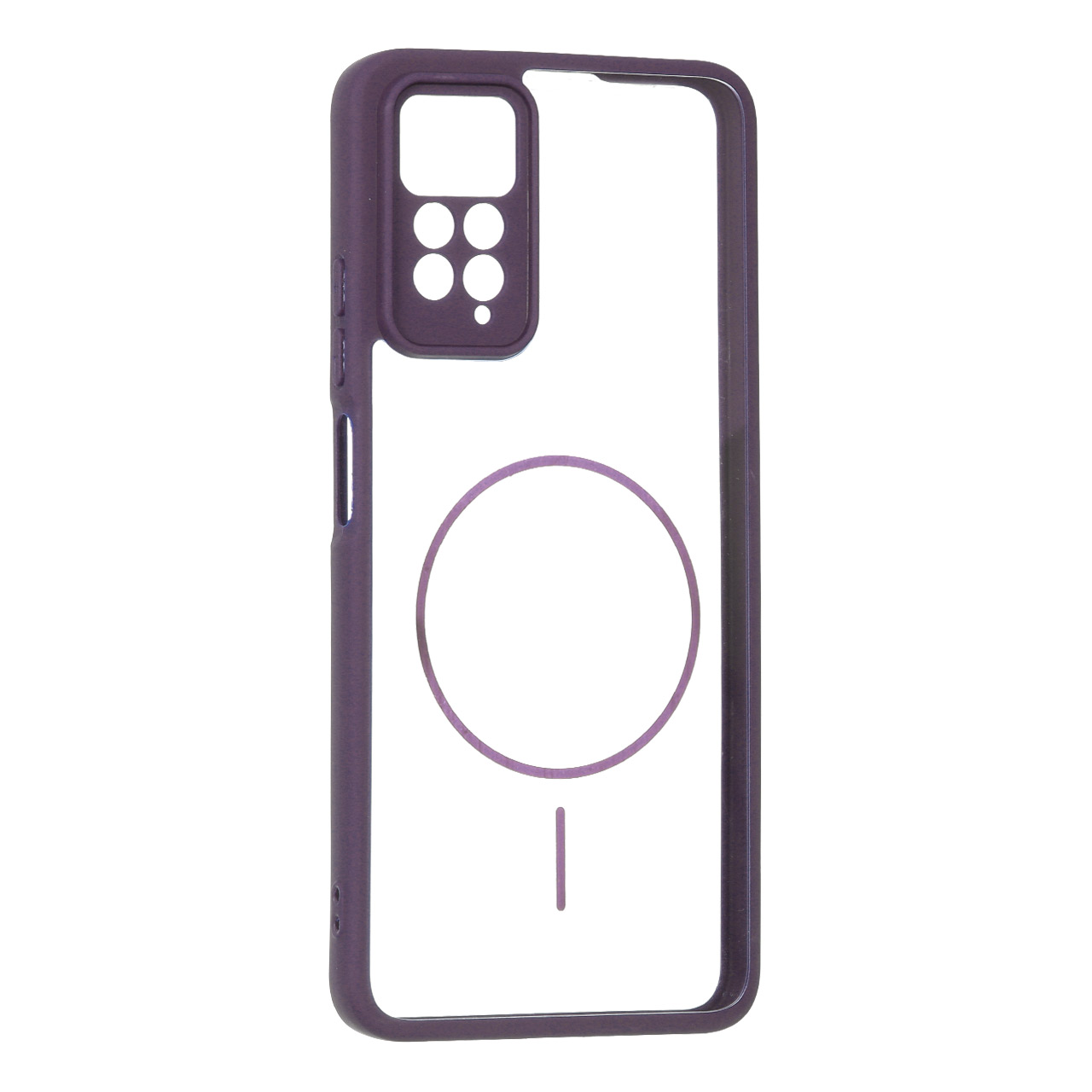 1737838 قاب پشت سخت شفاف محافظ لنزدار طرح مگ سیف دور رنگی Xiaomi Redmi Note 12 Pro 4G / Redmi Note 11 Pro - بنفش - تصویر 1