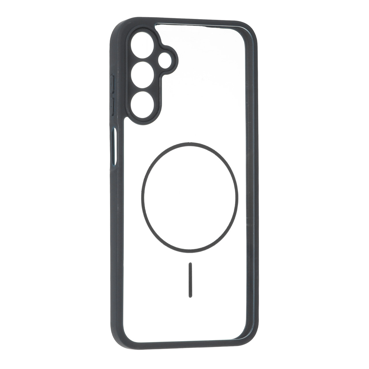 1737842 قاب پشت سخت شفاف محافظ لنزدار طرح مگ سیف دور رنگی Samsung Galaxy A15 - مشکی - تصویر 1