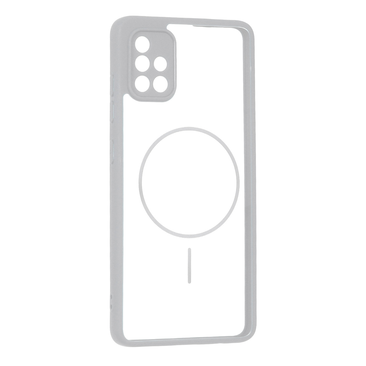 1737852 قاب پشت سخت شفاف محافظ لنزدار طرح مگ سیف دور رنگی Samsung Galaxy A51 / M40s - طوسی - تصویر 1