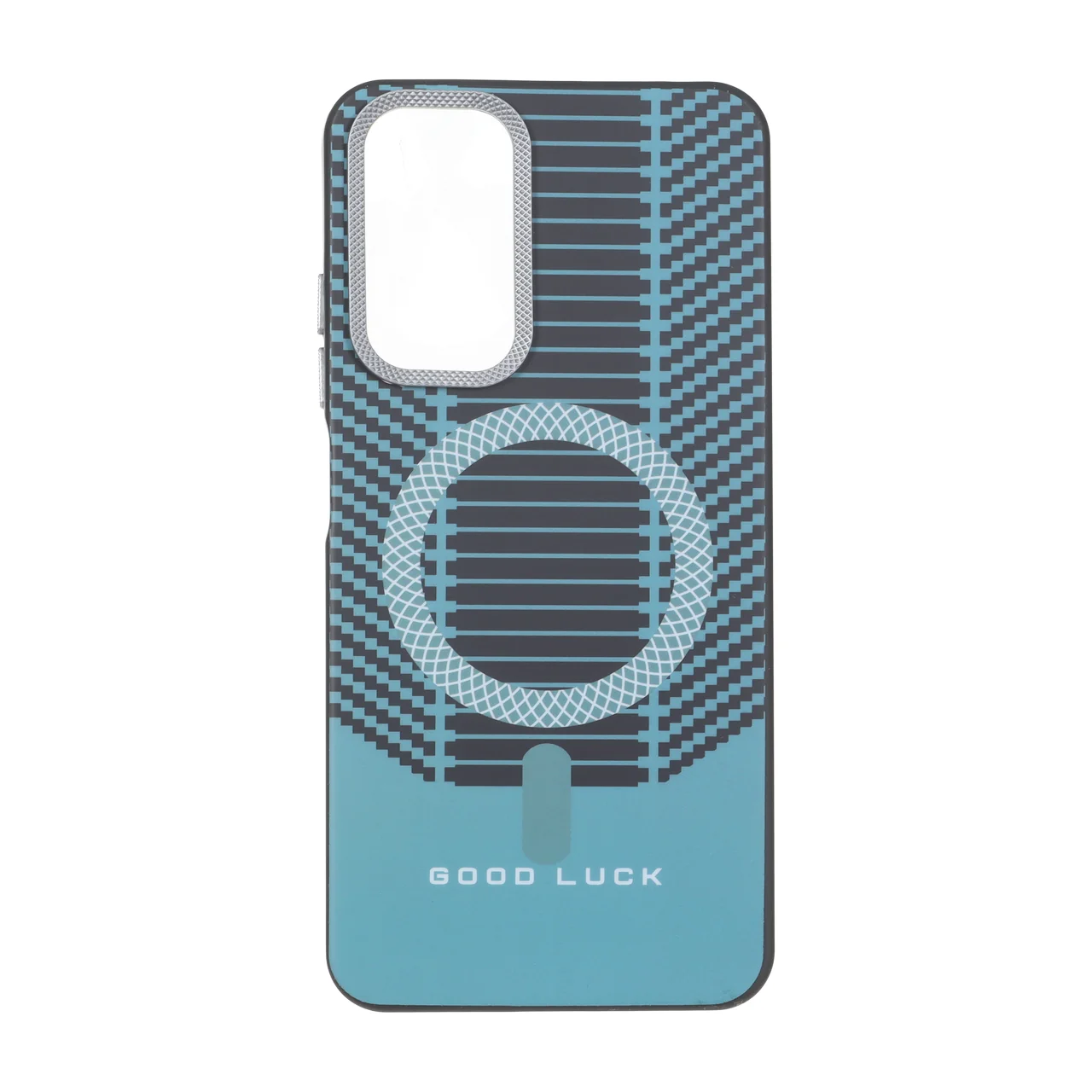 2395930 قاب Good Luck هاشور دار لنز کربن طرح مگ سیف Xiaomi Redmi Note 12S / Xiaomi Redmi Note 11 4G / Redmi Note 11S - سبز - تصویر 1