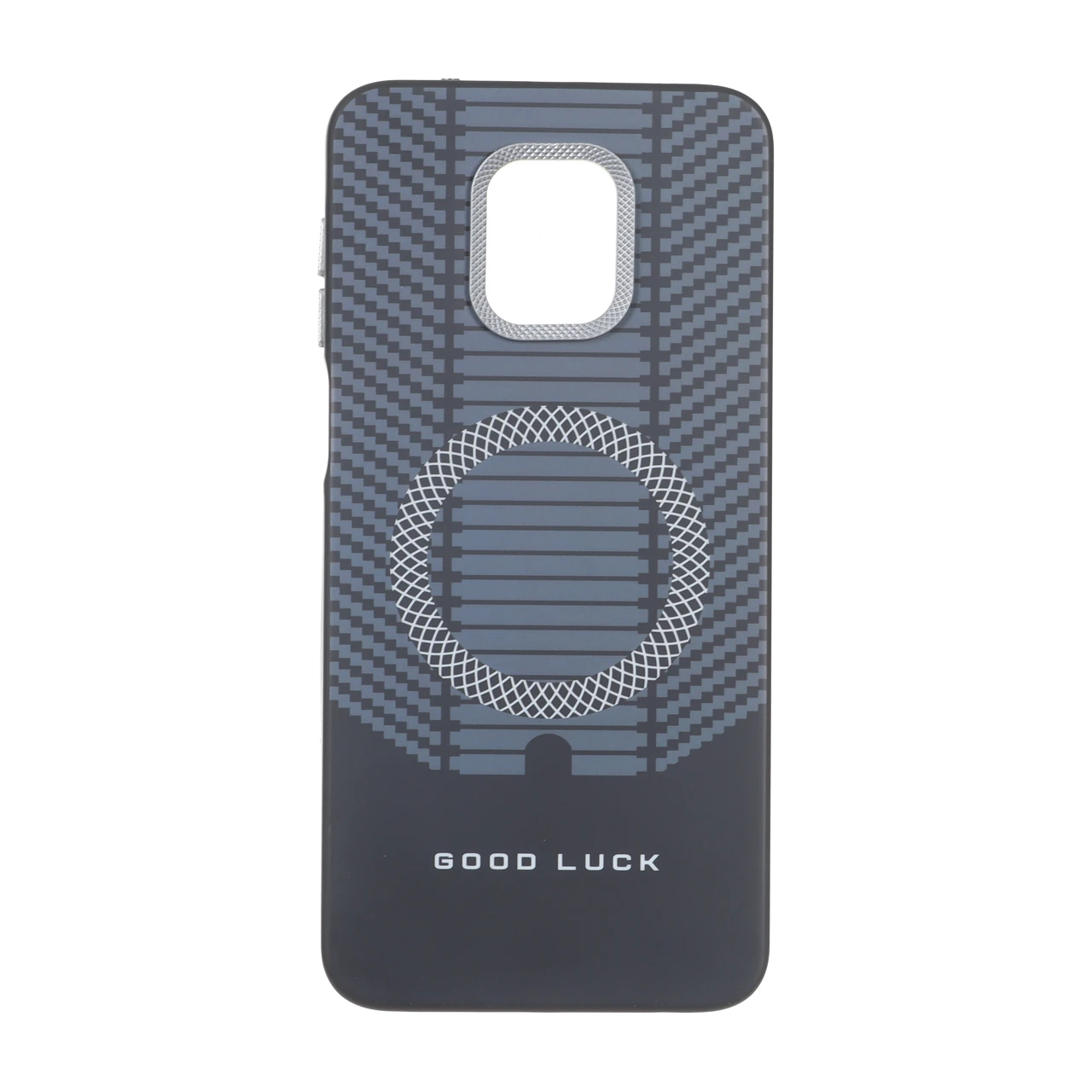 2396258 قاب Good Luck هاشور دار لنز کربن طرح مگ سیف Xiaomi Redmi Note 9S / Redmi Note 9 Pro / Redmi Note 9 Pro Max - مشکی - تصویر 1