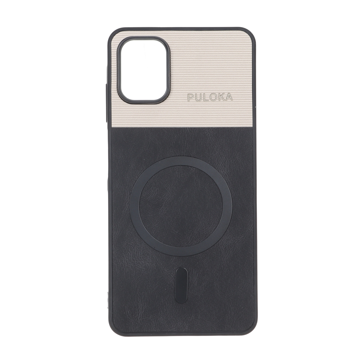2858700 قاب Puloka دو تکه طرح چرم و کبریتی Magnet فلزی Samsung Galaxy A06 - مشکی - تصویر 1