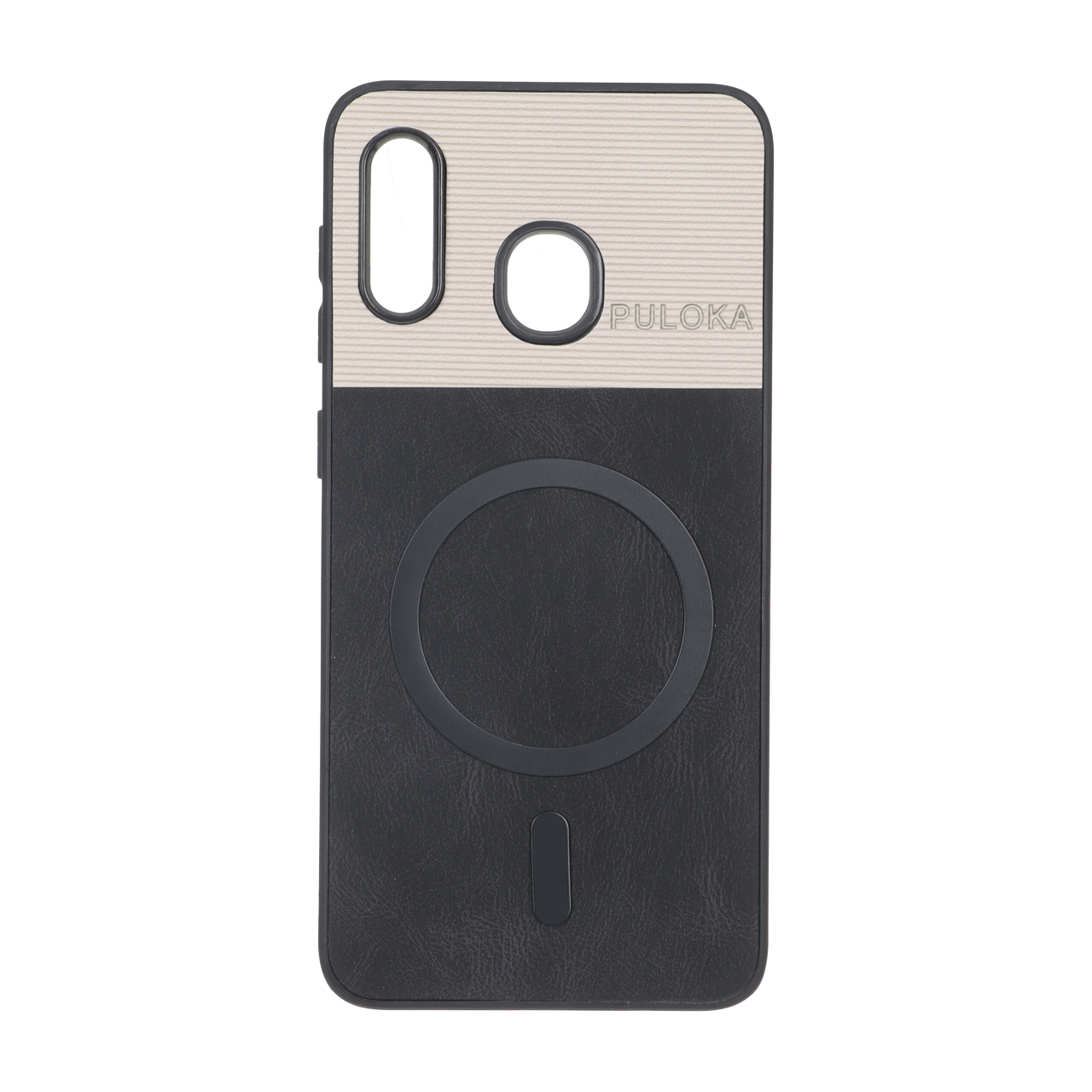 2858780 قاب Puloka دو تکه طرح چرم و کبریتی Magnet فلزی Samsung Galaxy A30 / A20 - مشکی - تصویر 1
