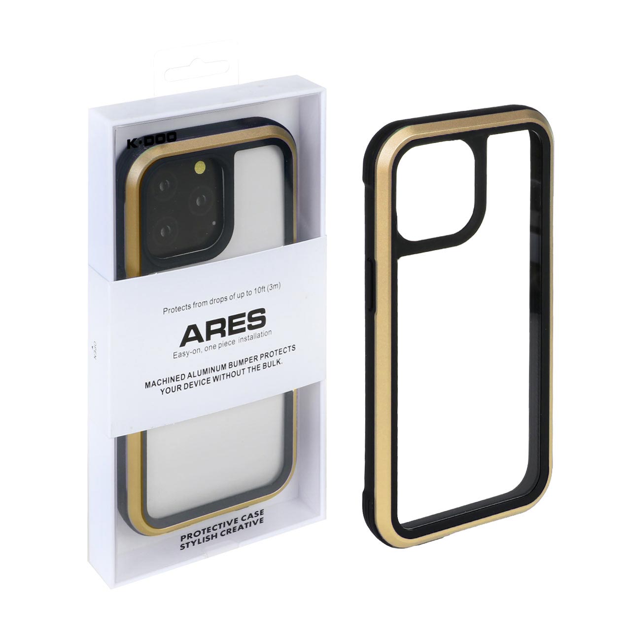 563148 قاب Original KDoo ARES مدل Apple iPhone 13 / iPhone 14 - طلایی (پک دار) - تصویر 1