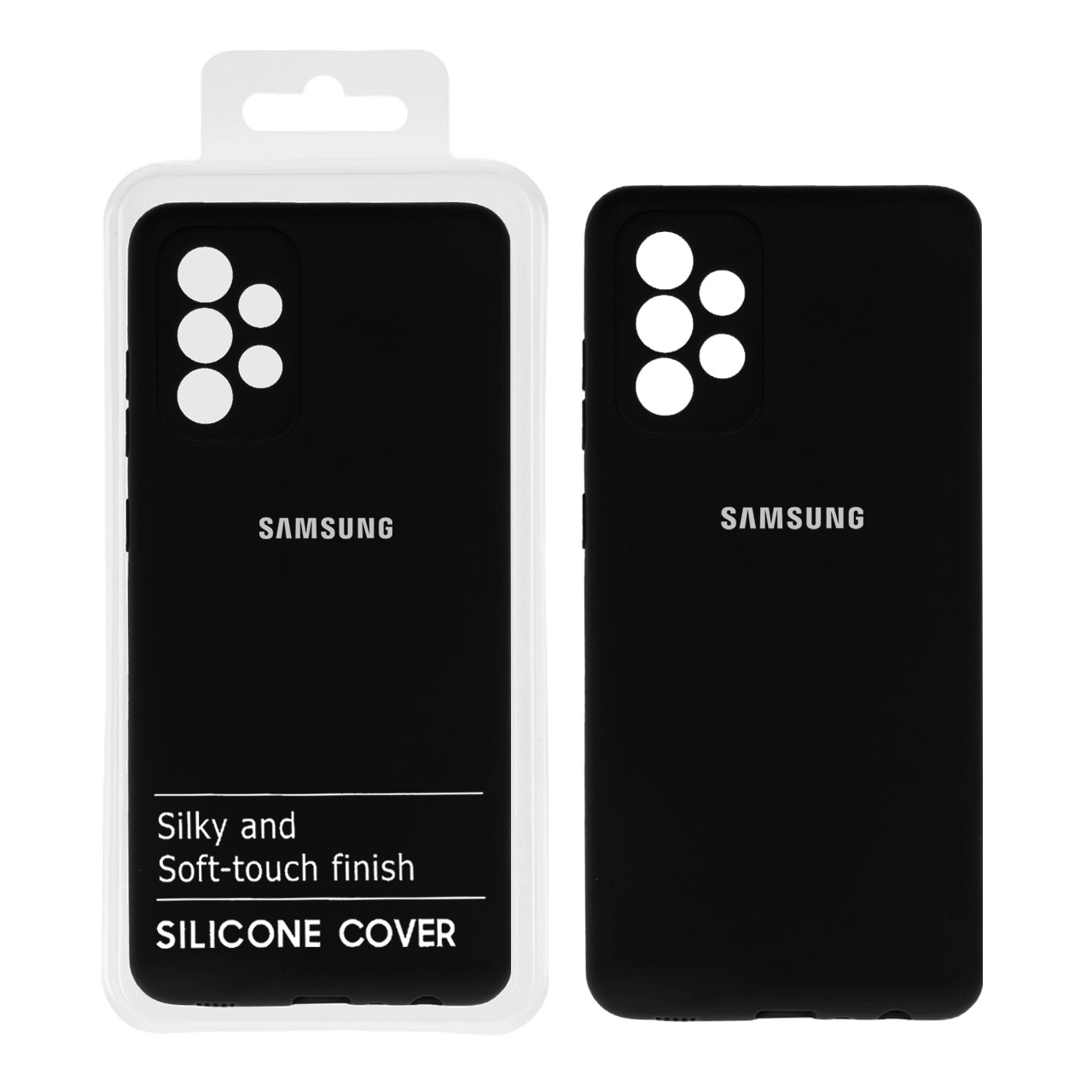 706032 قاب نیو سیلیکون محافظ لنزدار RFF مدل Samsung A72 - مشکی (پک دار) - تصویر 1
