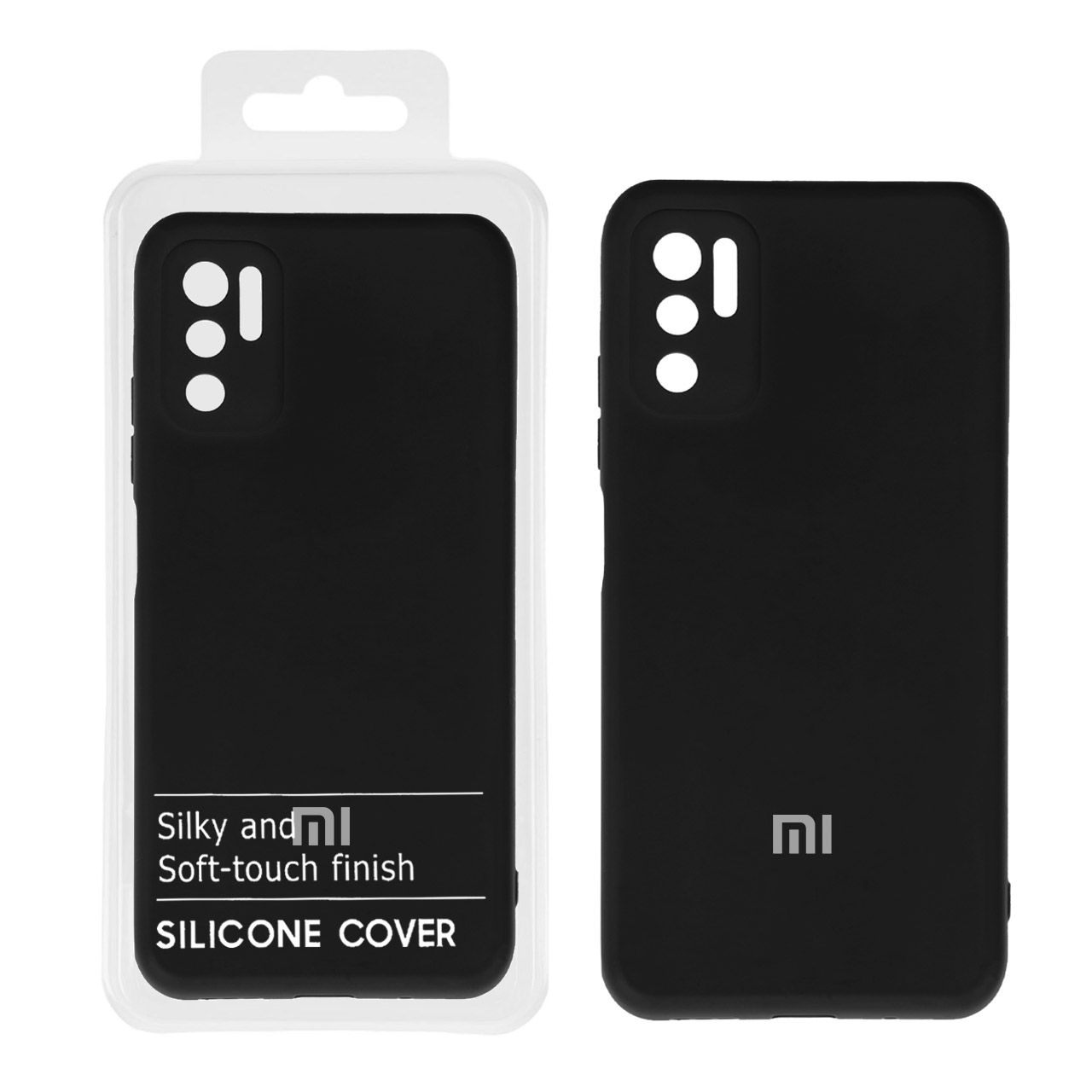 706212 قاب نیو سیلیکون محافظ لنزدار RFF مدل Xiaomi Redmi Note 10 - 5G / Poco M3 Pro / Note 11 SE - مشکی (پک دار) - تصویر 1
