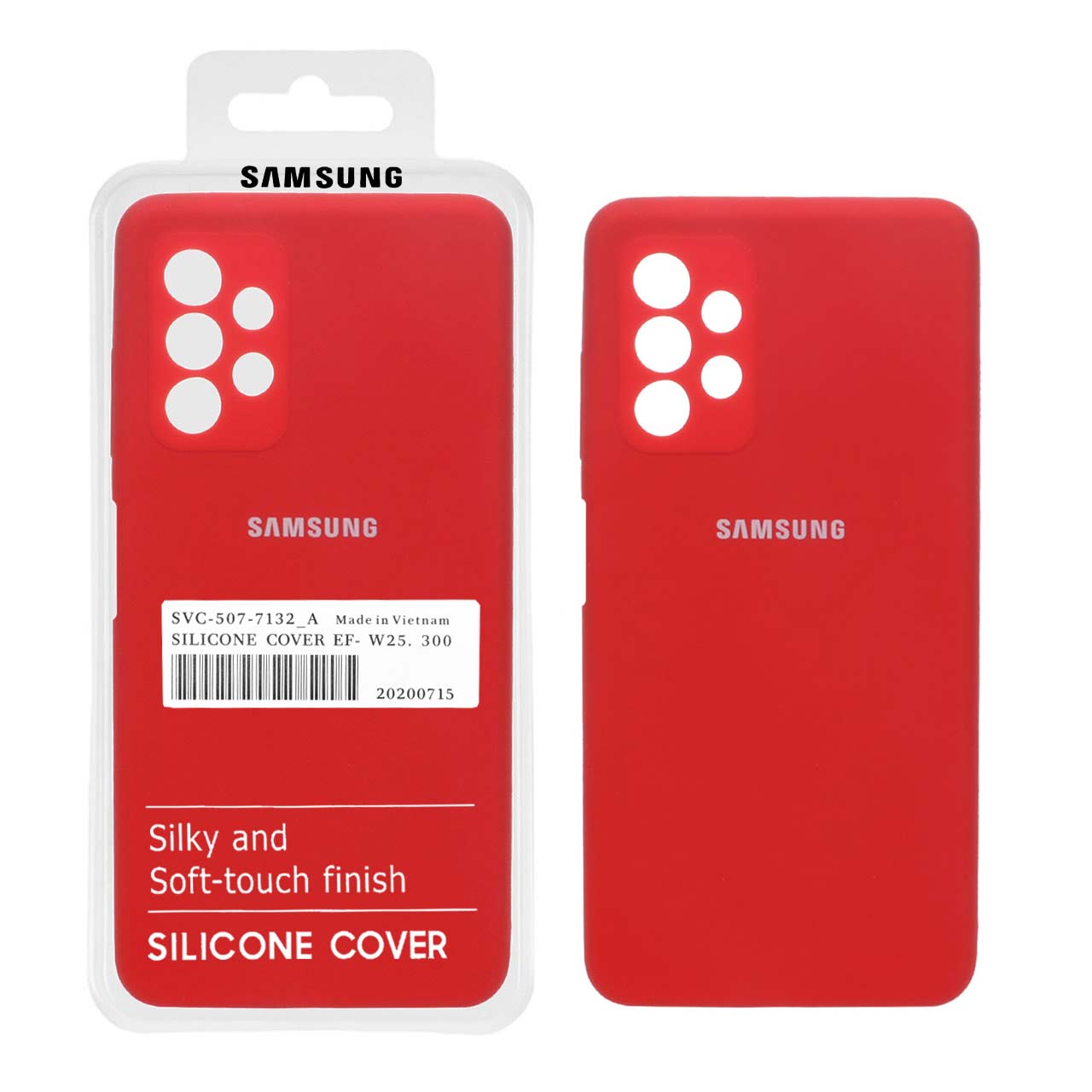 811156 قاب سیلیکونی پاک کنی اورجینال درجه یک Samsung A23 - قرمز (پک دار) - تصویر 1