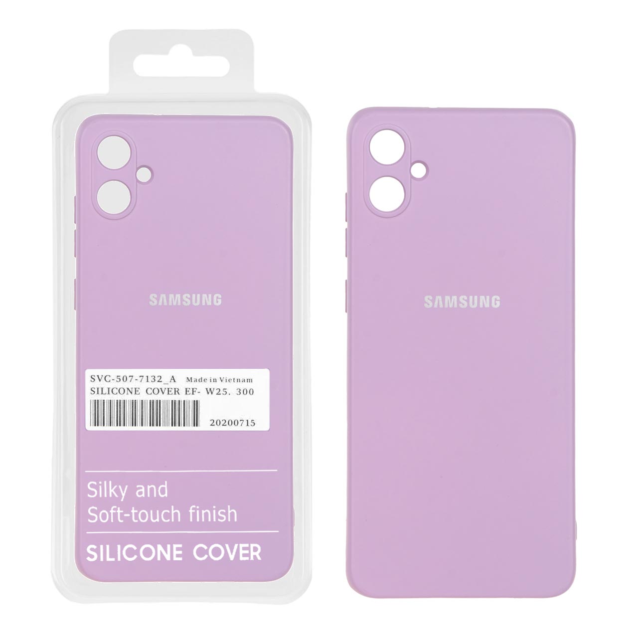 991110 قاب نیو سیلیکون محافظ لنزدار RFF مدل Samsung A05 - یاسی (پک دار) - تصویر 1