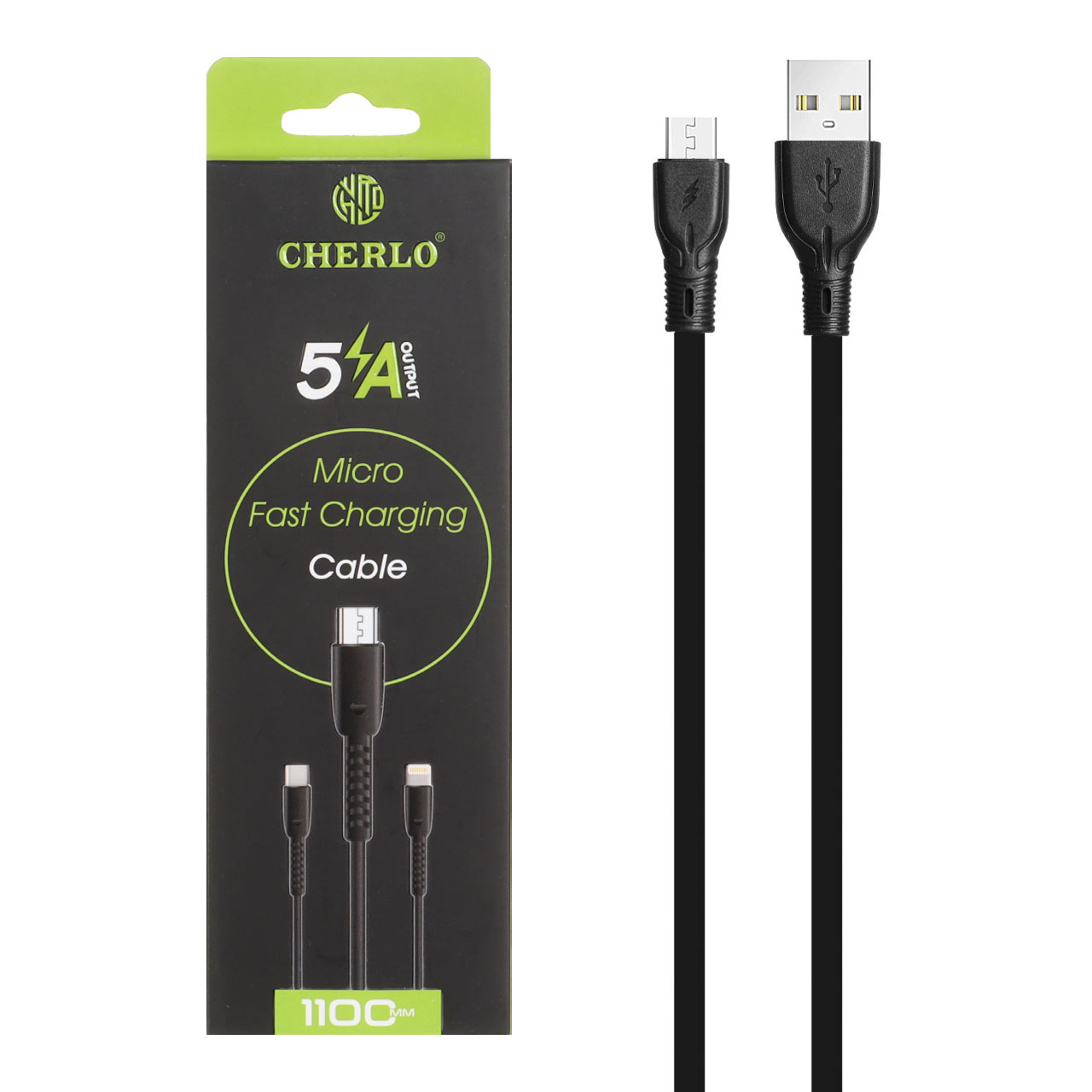کابل شارژ 1.1 متری فست اندروید CHERLO مدل CH-V809 - مشکی - SMO - اسپه کالا کابل شارژ 1.1 متری فست اندروید CHERLO مدل CH-V809 - مشکی - SMO - تصویر 1