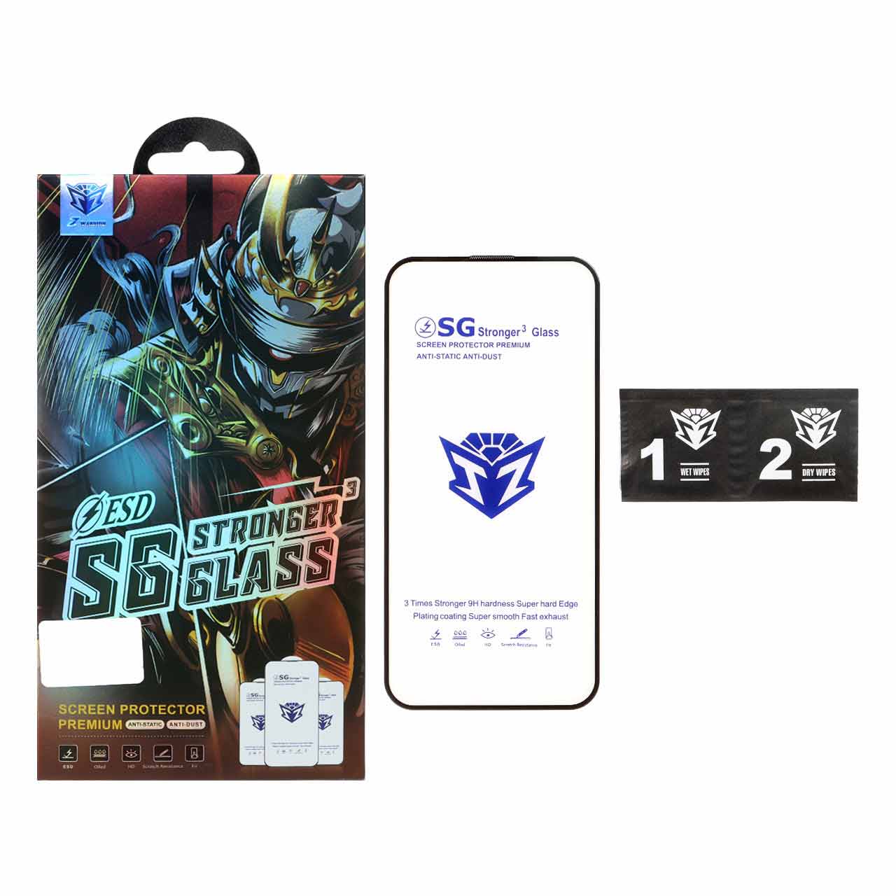 محافظ صفحه نمایش شیشه ای Full Cover Esd-SG مدل iPhone 14 Pro Max (پک دار) - اسپه کالا محافظ صفحه نمایش شیشه ای Full Cover Esd-SG مدل iPhone 14 Pro Max (پک دار) - تصویر 1