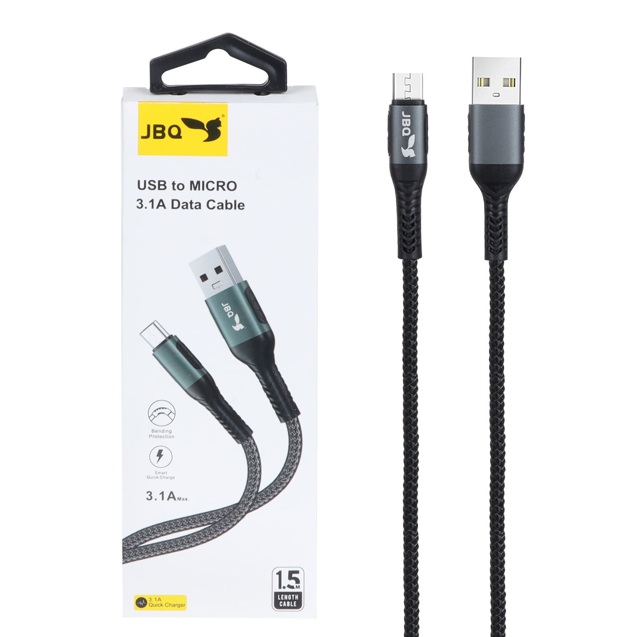کابل شارژ 1.5 متری فست اندروید JBQ مدل DT-01 - مشکی (گارانتی یکساله رصاصی) - اسپه کالا کابل شارژ 1.5 متری فست اندروید JBQ مدل DT-01 - مشکی (گارانتی یکساله رصاصی) - تصویر 1