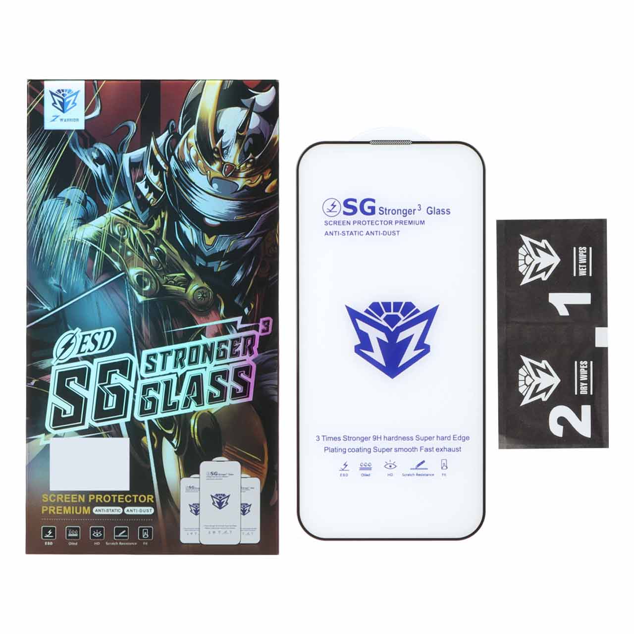 محافظ صفحه نمایش شیشه ای Full Cover Esd-SG مدل Apple iphone 16 / iPhone 15 / iPhone 14 Pro (پک دار) - اسپه کالا محافظ صفحه نمایش شیشه ای Full Cover Esd-SG مدل Apple iphone 16 / iPhone 15 / iPhone 14 Pro (پک دار) - تصویر 1