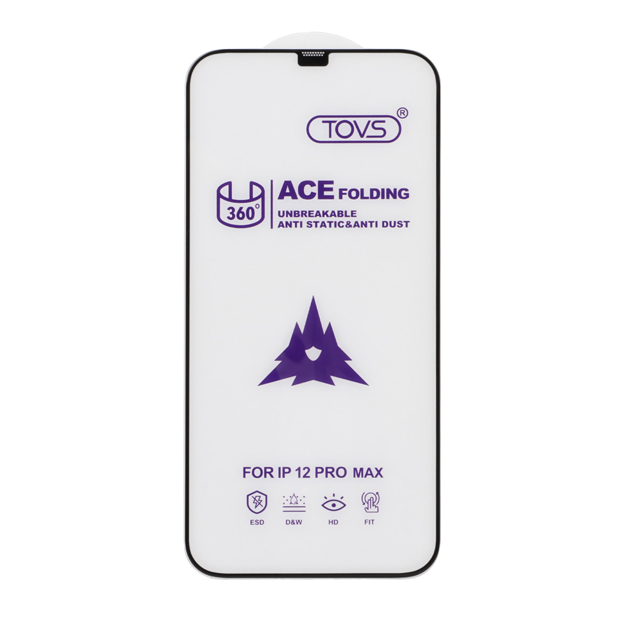 1135696 محافظ صفحه نمایش شیشه ای Full Cover ACE - 360 Anti Static مدل Apple iPhone 12 pro max - تصویر 1