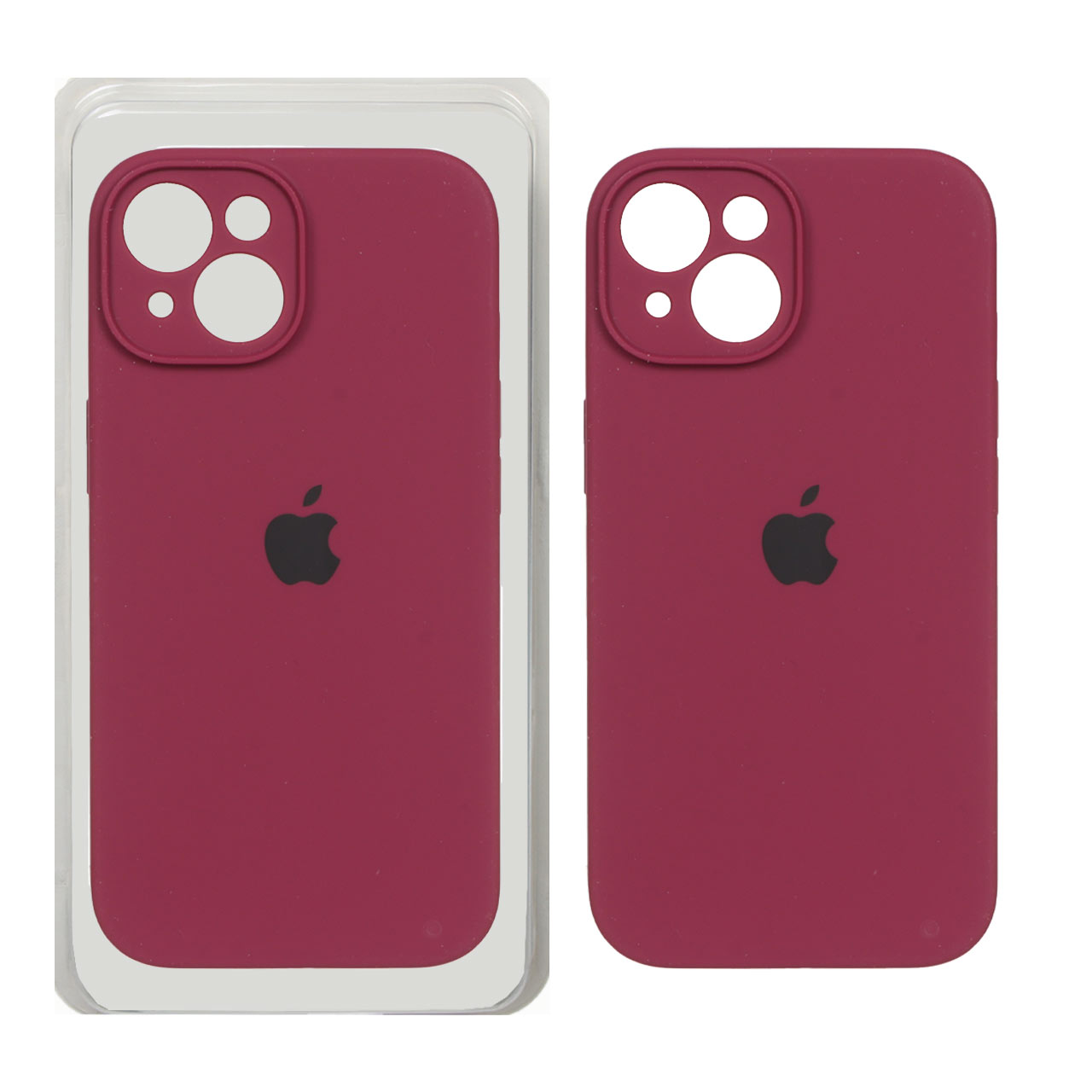 1191594 قاب سیلیکونی پاک کنی محافظ لنزدار اورجینال Apple iPhone 15 - زرشکی (پک اصلی) - تصویر 1