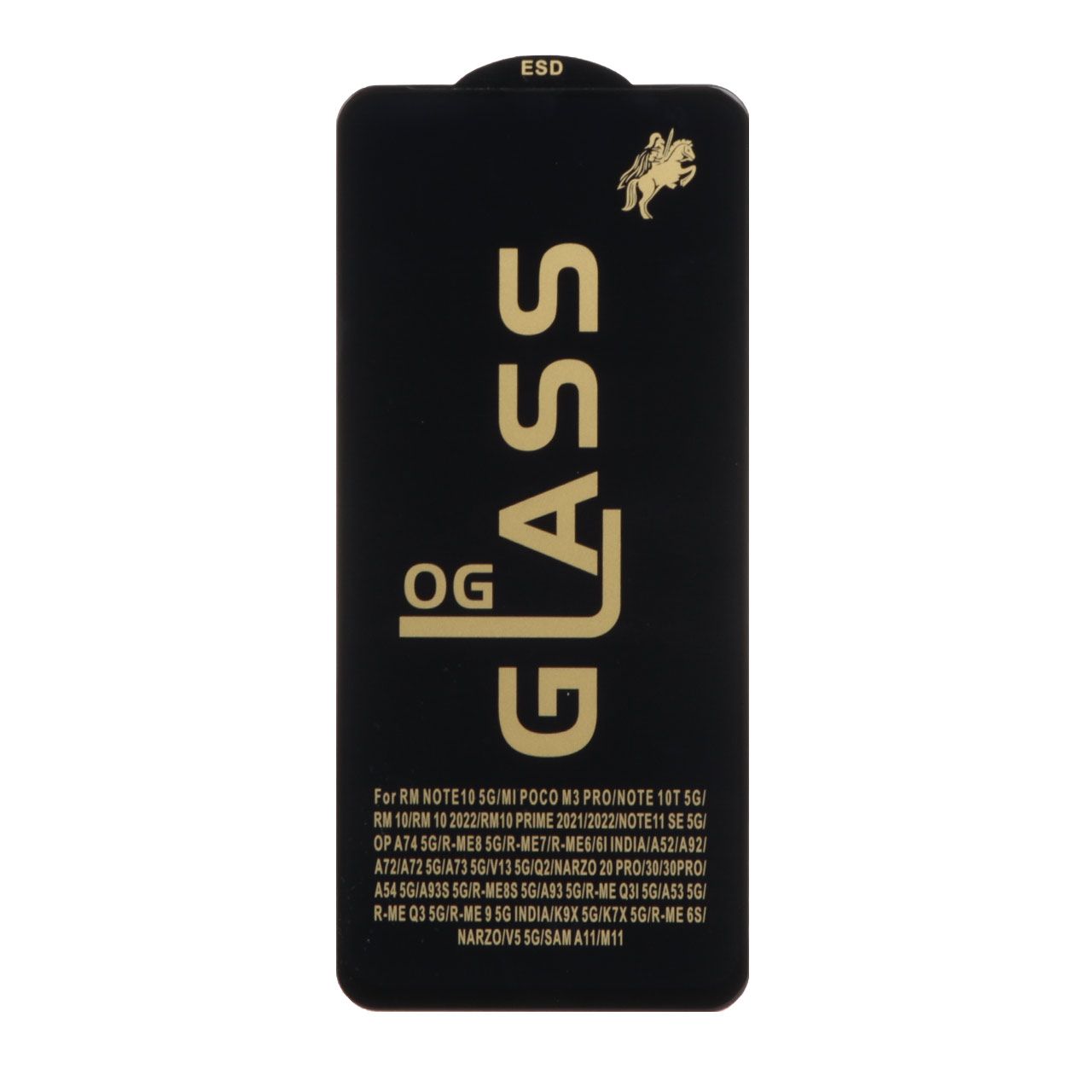 1199072 محافظ صفحه نمایش شیشه ای درجه یک Full Cover OG - ESD OVOG مدل Samsung A11 / M11 / Redmi Note 9 / Note 9t / Mi 11 lite / Mi 12 lite - مشکی (بدون پک) - تصویر 1