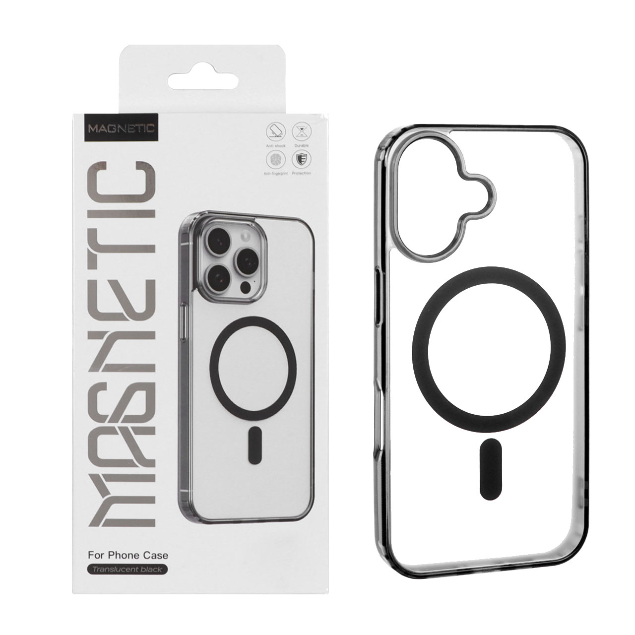 1202760 قاب اورجینال Magnetic Magsafe دور ژله ای Apple iPhone 16 - مشکی (پک دار) - تصویر 1