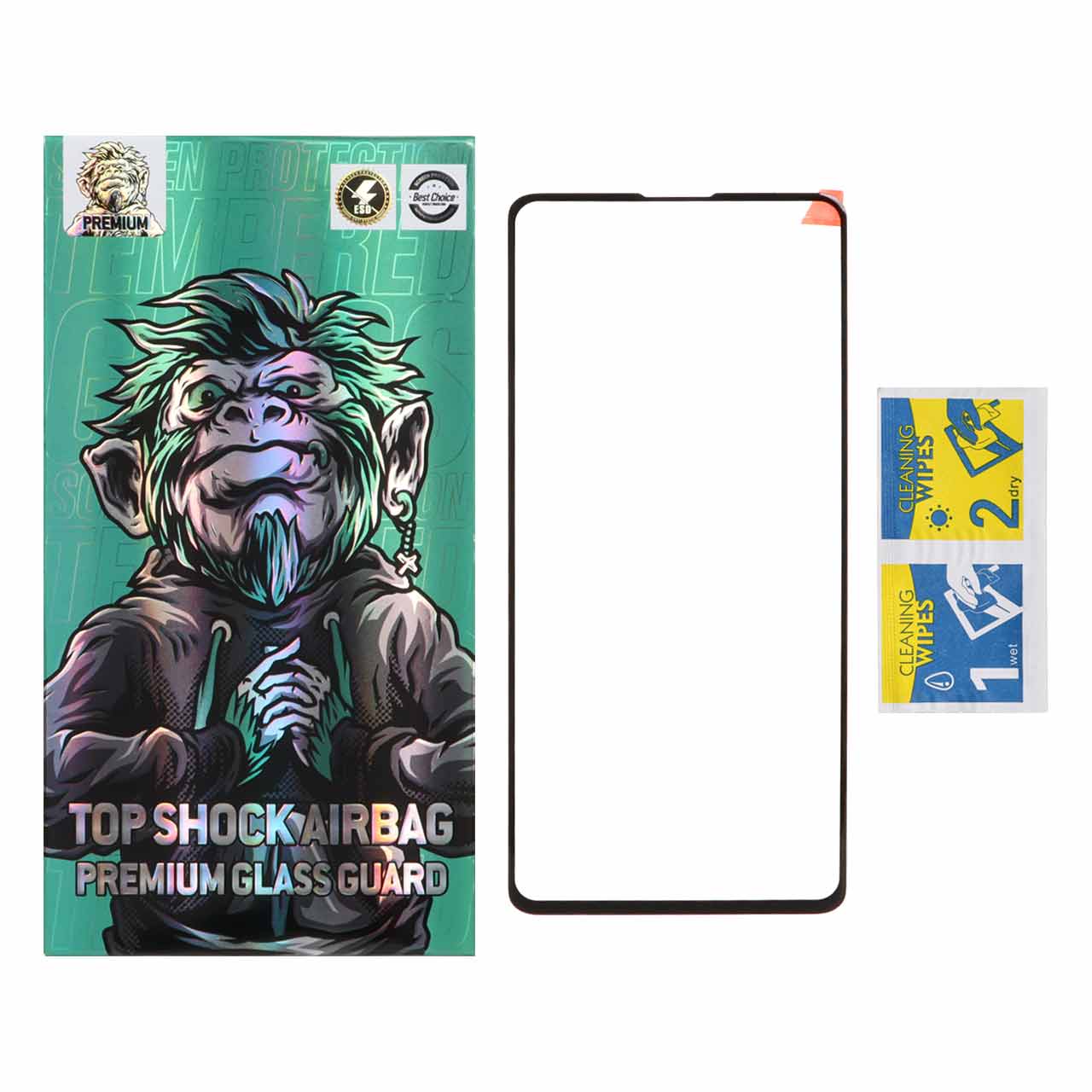1235942 محافظ صفحه نمایش شیشه ای خم فول چسب Full Cover Top Shock درجه یک مدل Samsung Galaxy Note 10 Lite - (پک دار) - تصویر 1
