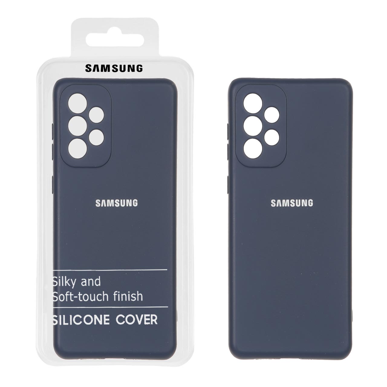 1243728 قاب نیو سیلیکون محافظ لنزدار RFF مدل Samsung Galaxy A73 - سرمه ای (پک دار) - تصویر 1