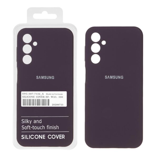 قاب سیلیکونی پاک کنی اورجینال درجه یک Samsung Galaxy A24 - بادمجانی (پک دار)