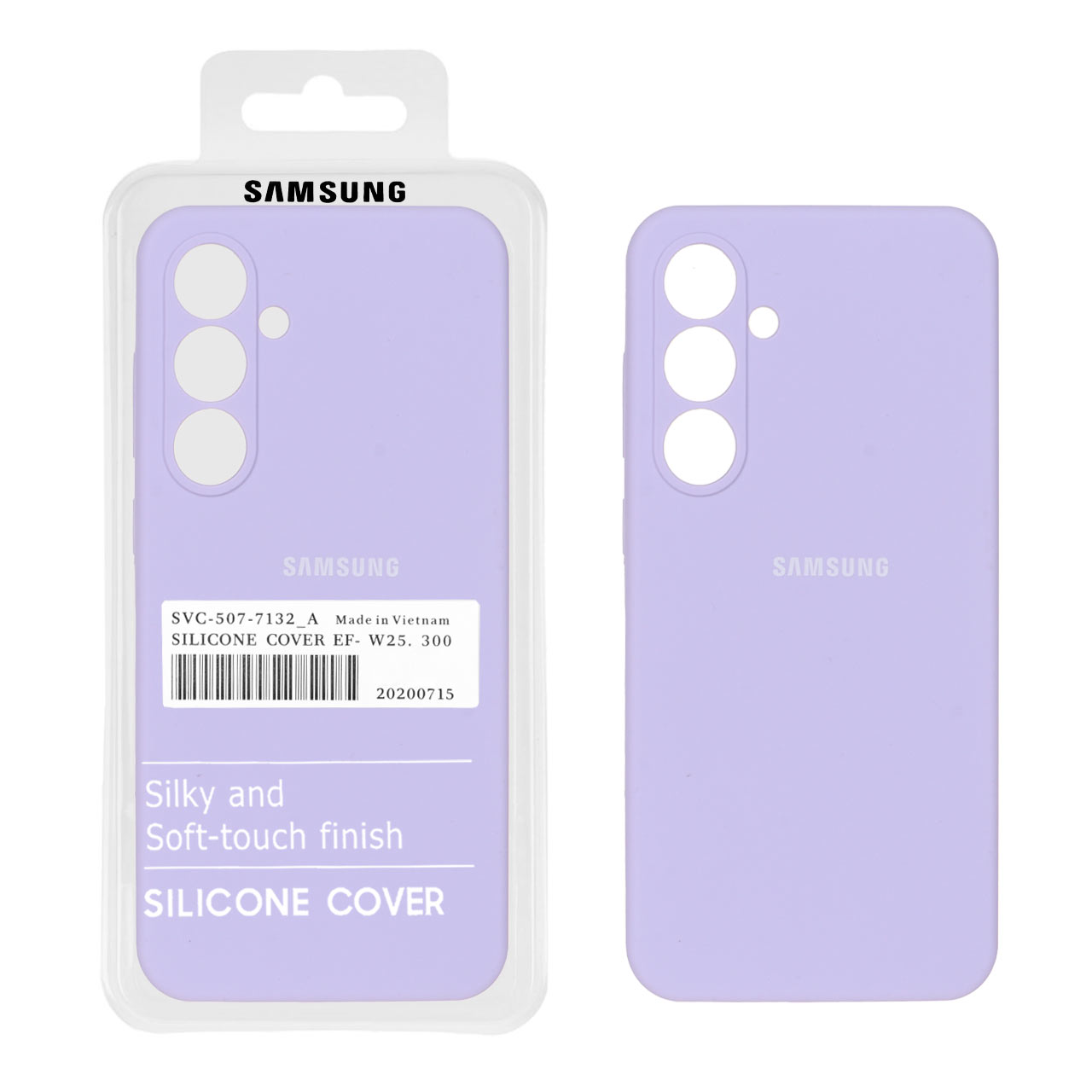 1306698 قاب سیلیکونی پاک کنی اورجینال درجه یک Samsung Galaxy S24 FE - یاسی (پک دار) - تصویر 1