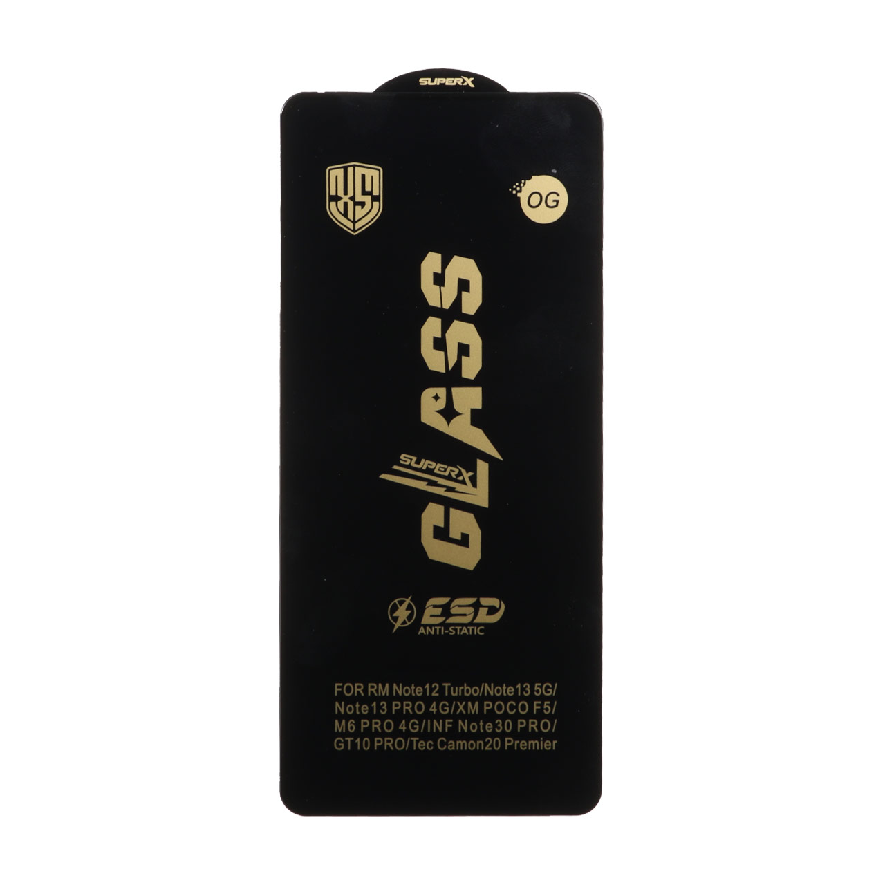 1312696 محافظ صفحه نمایش شیشه ای درجه یک Full Cover Super X OG - ESD OVOG مدل Xiaomi Redmi Note 13 Pro 4G / Note 14S / Poco M6 Pro 4G - تصویر 1