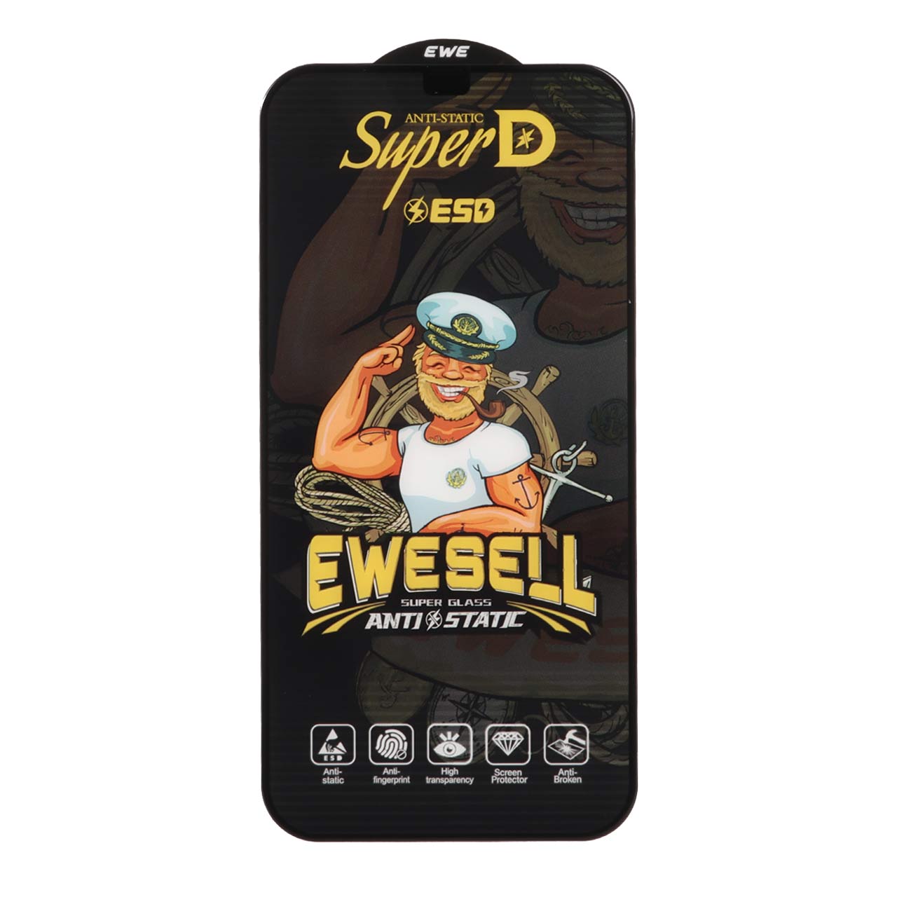 محافظ صفحه نمایش شیشه ای Full Cover Super D Esd Ewesell مدل Apple iPhone 12 Pro Max (بدون پک) - اسپه کالا محافظ صفحه نمایش شیشه ای Full Cover Super D Esd Ewesell مدل Apple iPhone 12 Pro Max (بدون پک) - تصویر 1