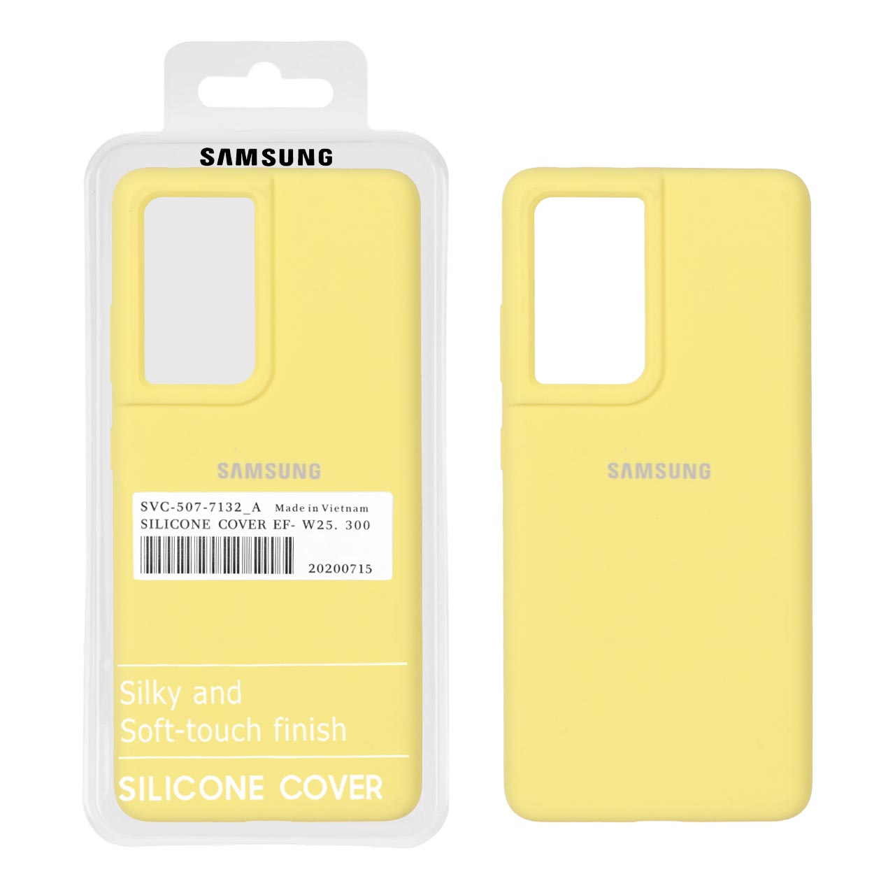 1349428 قاب سیلیکونی پاک کنی اورجینال درجه یک Samsung Galaxy S21 Ultra - زرد (پک دار) - تصویر 1