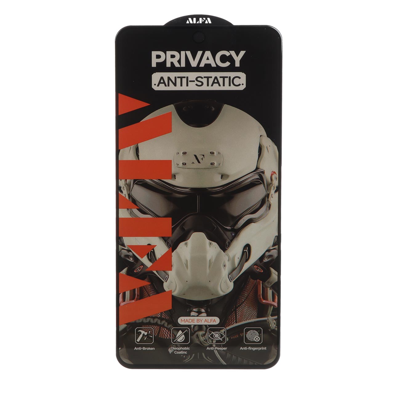 1363198 محافظ صفحه نمایش شیشه ای Full Cover ALFA Anti Static Privacy مدل Xiaomi Redmi 12 / Redmi 13X / Redmi 13 4G / Poco M6 Pro 5G / Poco M6 4G (بدون پک) - تصویر 1