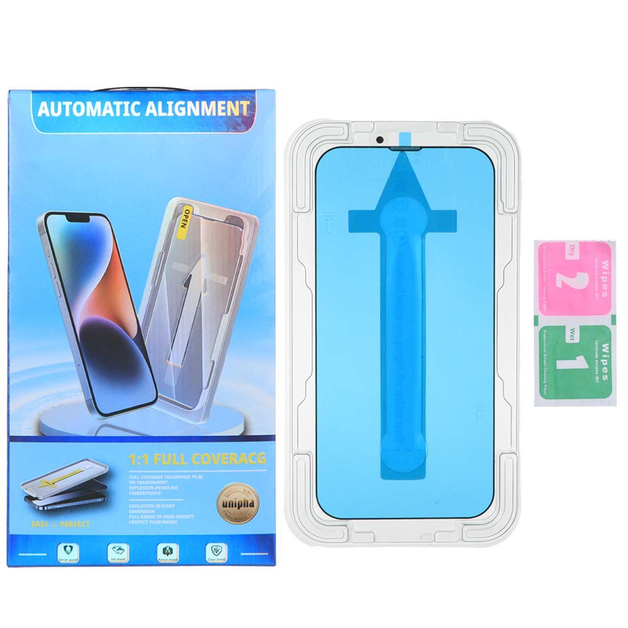 محافظ صفحه نمایش شیشه ای Unipha - Magic Glass Box مدل Apple iPhone 13 Pro Max / iPhone 14 Plus (پک دار) - اسپه کالا محافظ صفحه نمایش شیشه ای Unipha - Magic Glass Box مدل Apple iPhone 13 Pro Max / iPhone 14 Plus (پک دار) - تصویر 1