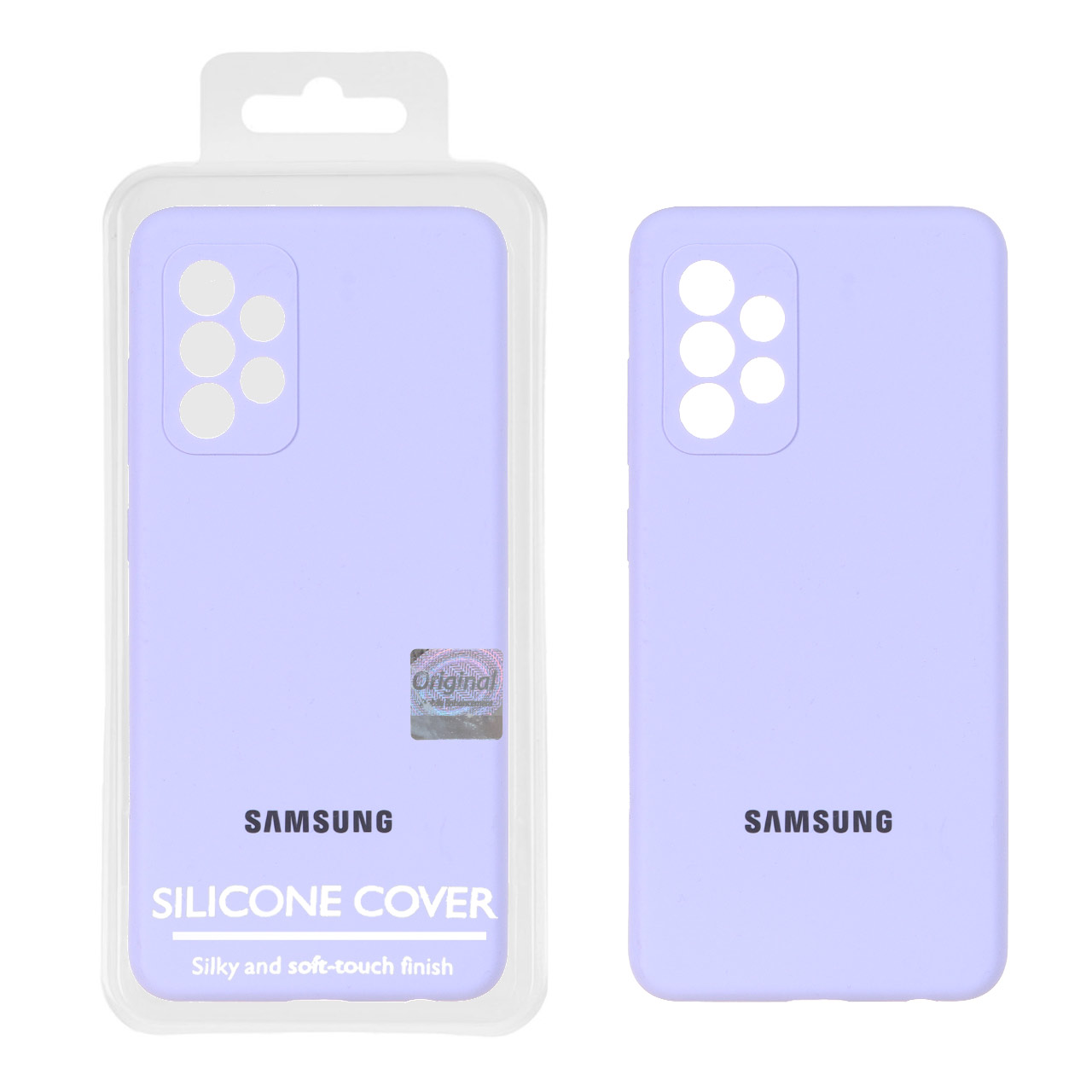 1369134 قاب سیلیکونی پاک کنی اورجینال Master Quality مدل Samsung Galaxy A52 / A52s - یاسی (پک دار) - تصویر 1