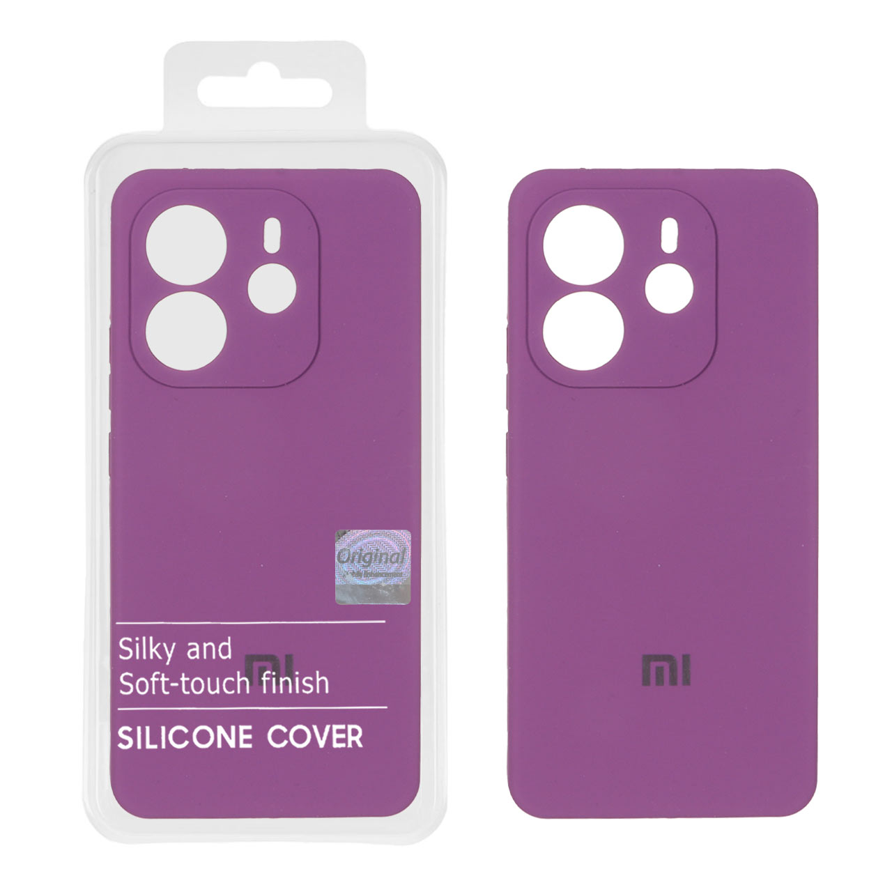 1371774 قاب سیلیکونی پاک کنی اورجینال Master Quality مدل Xiaomi Redmi Note 14 4G - ارغوانی (پک دار) - تصویر 1