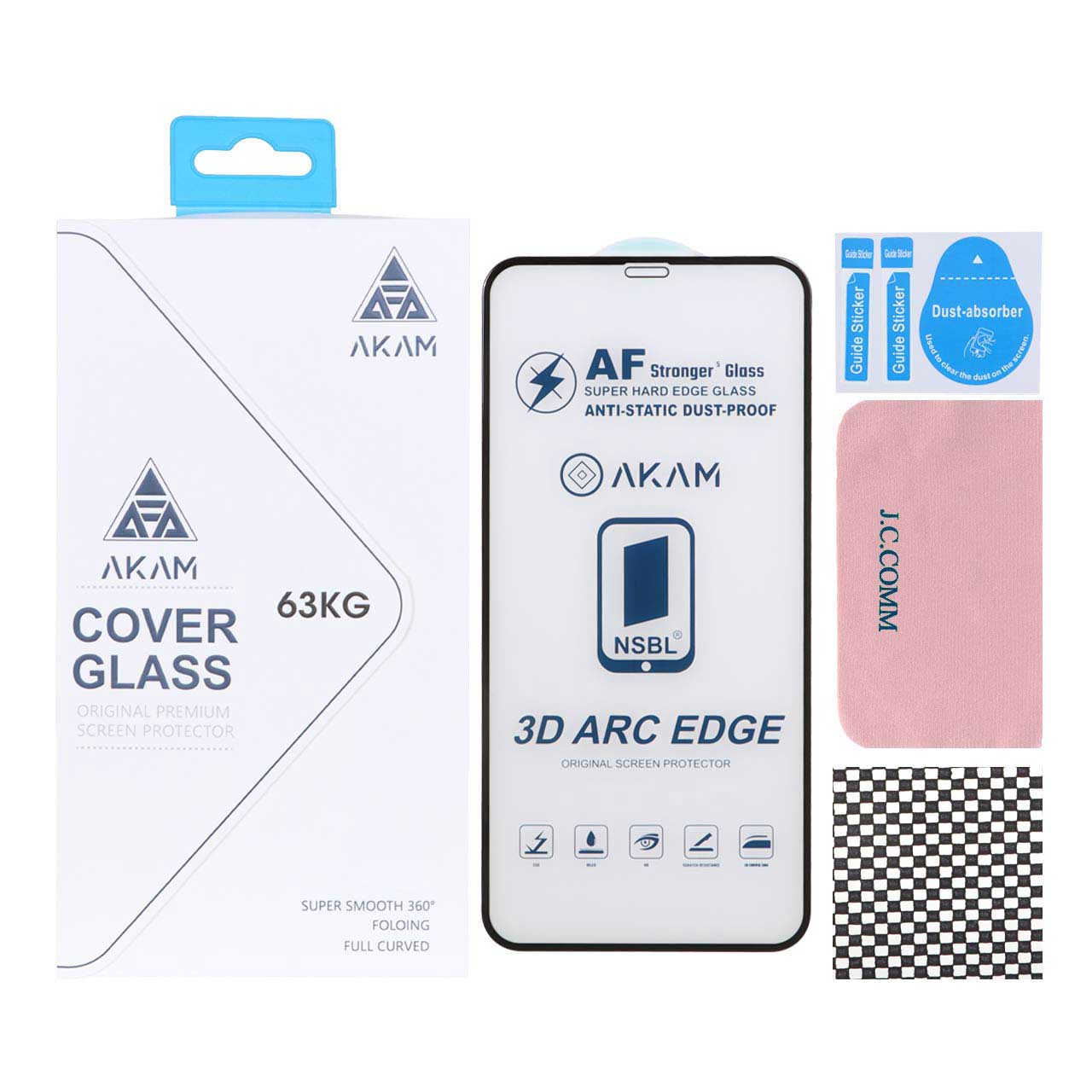محافظ صفحه نمایش شیشه ای اورجینال Full Cover - AKAM مدل Apple iPhone 11 Pro Max / iPhone X Max / iPhone Xs Max به همراه دستمال و پد سیلیکونی (پک دار) - اسپه کالا محافظ صفحه نمایش شیشه ای اورجینال Full Cover - AKAM مدل Apple iPhone 11 Pro Max / iPhone X Max / iPhone Xs Max به همراه دستمال و پد سیلیکونی (پک دار) - تصویر 1
