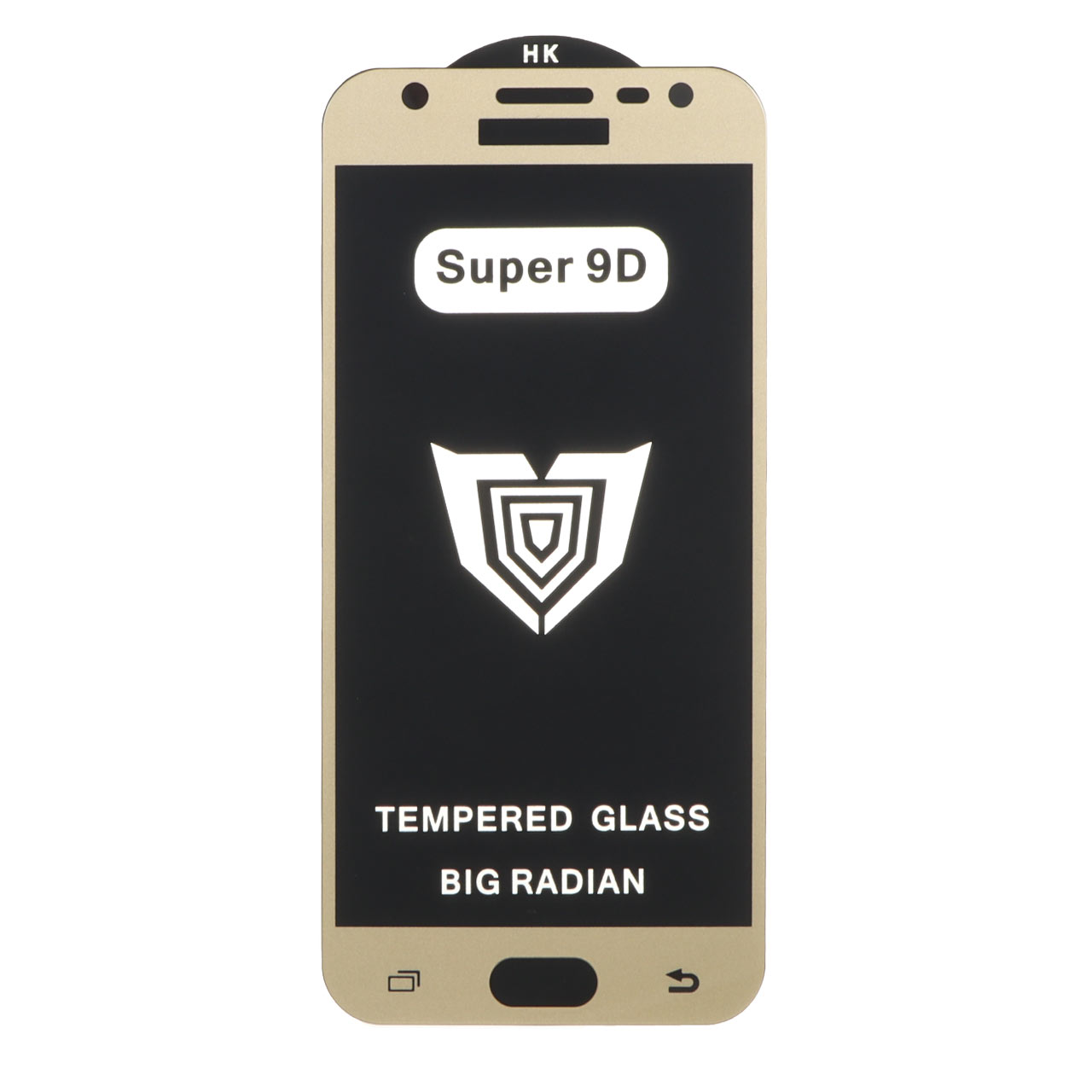 1398894 محافظ صفحه نمایش شیشه ای Full Cover ESD Anti Static - Super 9D مدل Samsung Galaxy J3 2017 / J3 Pro 2017 / J330 - طلایی (بدون پک) - تصویر 1