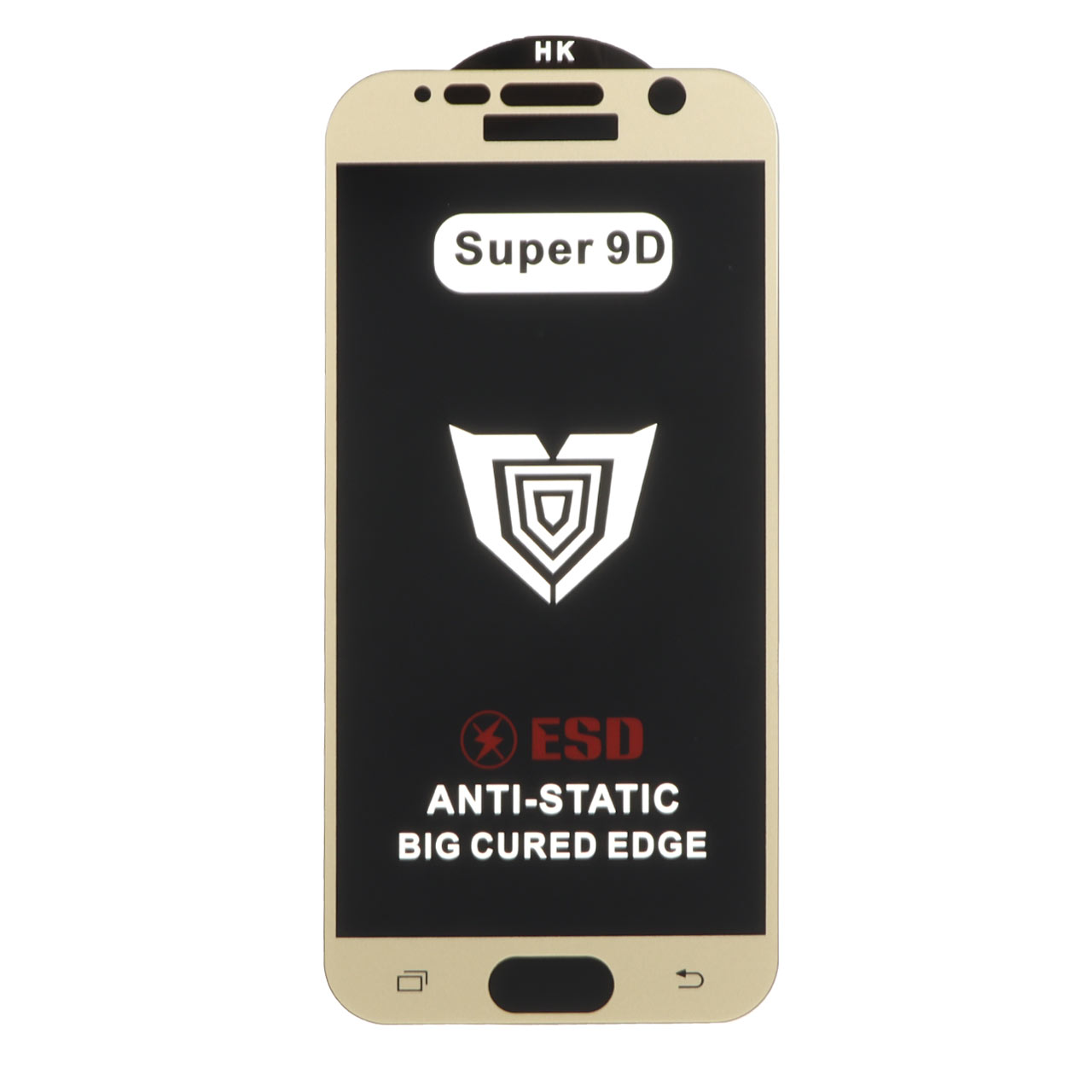 1398896 محافظ صفحه نمایش شیشه ای Full Cover ESD Anti Static - Super 9D مدل Samsung Galaxy S7 - طلایی (بدون پک) - تصویر 1