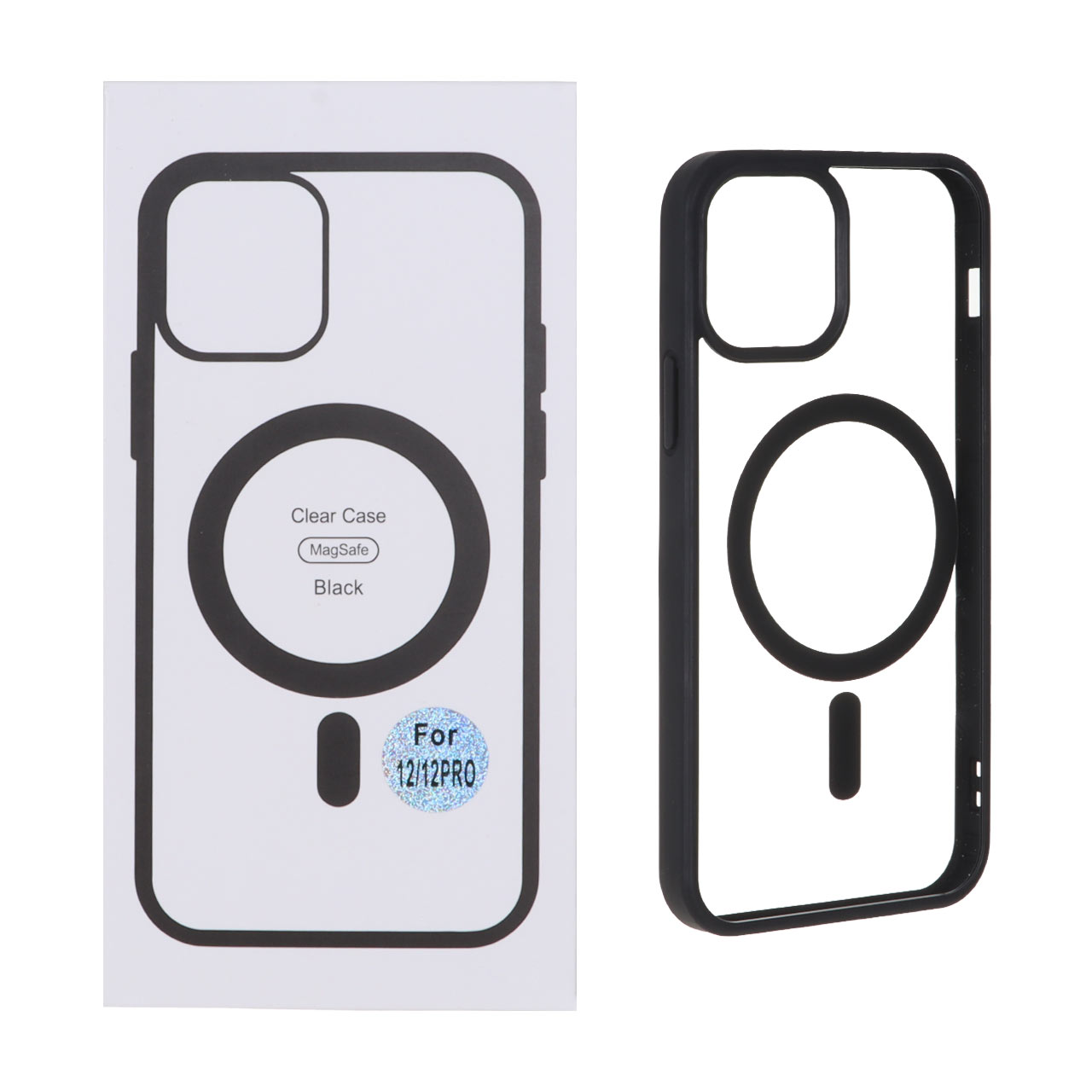 1399738 قاب شفاف Apple iPhone 12 Pro / iPhone 12 با قابلیت شارژ MagSafe - مشکی (پک دار) - تصویر 1