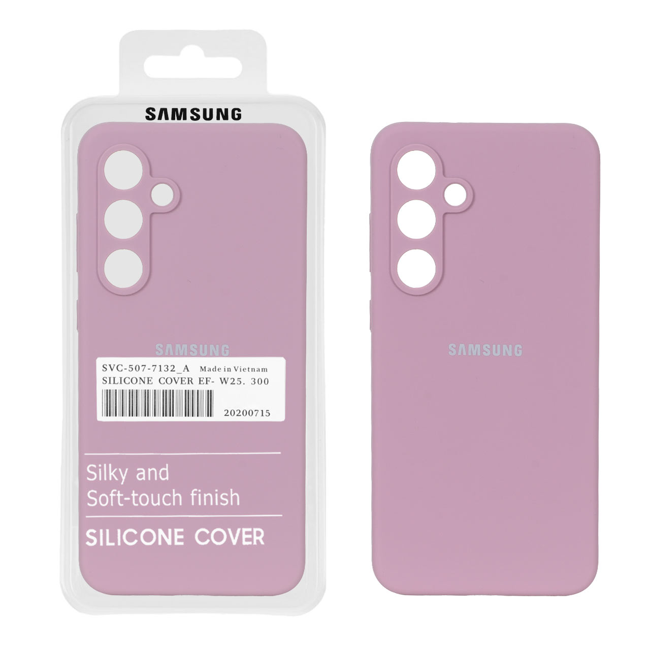 1414438 قاب سیلیکونی پاک کنی اورجینال درجه یک Samsung Galaxy S24 FE - بنفش کدر(پک دار) - تصویر 1
