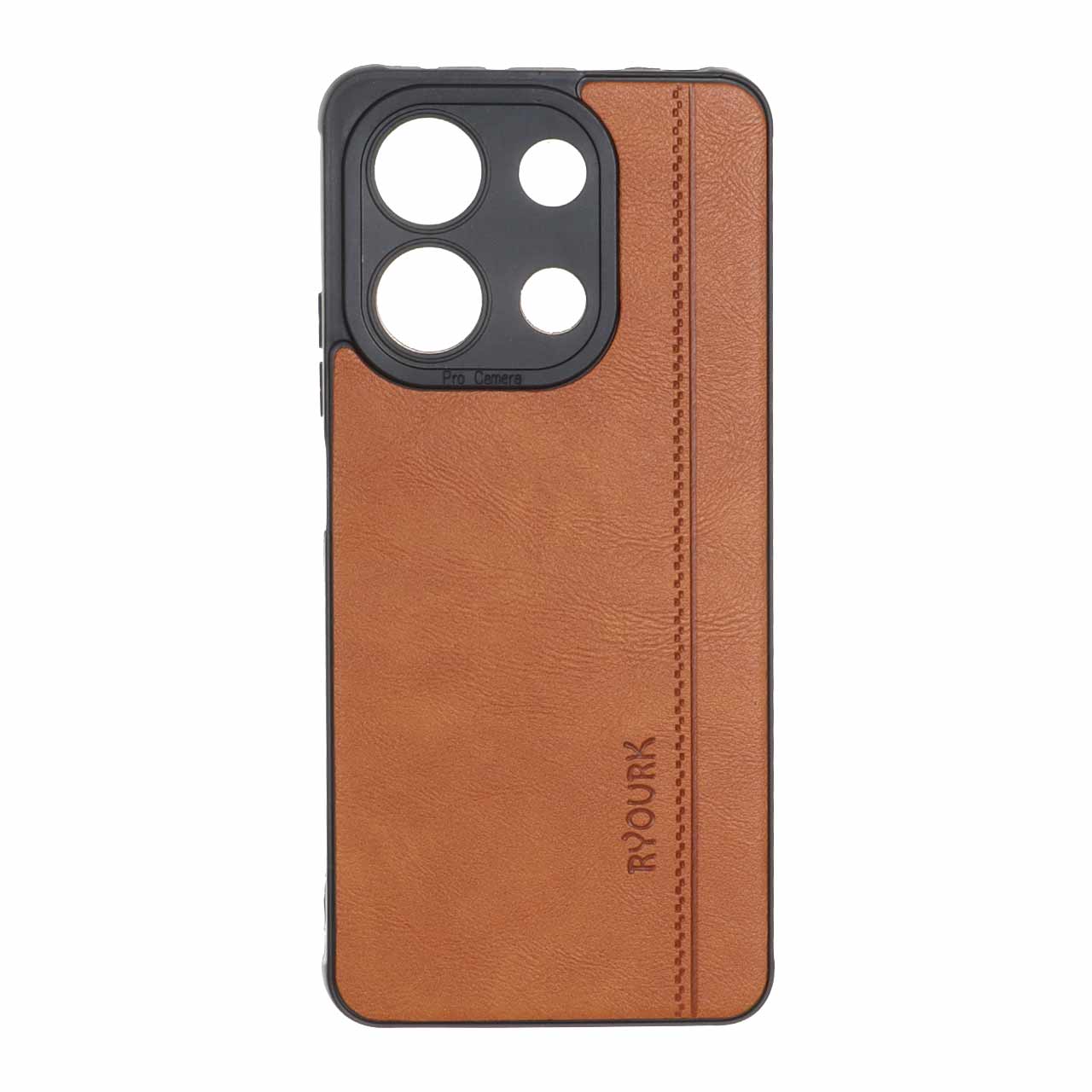 1512414 قاب طرح چرم RYOURK مدل Xiaomi Redmi Note 13 4G - عسلی - تصویر 1