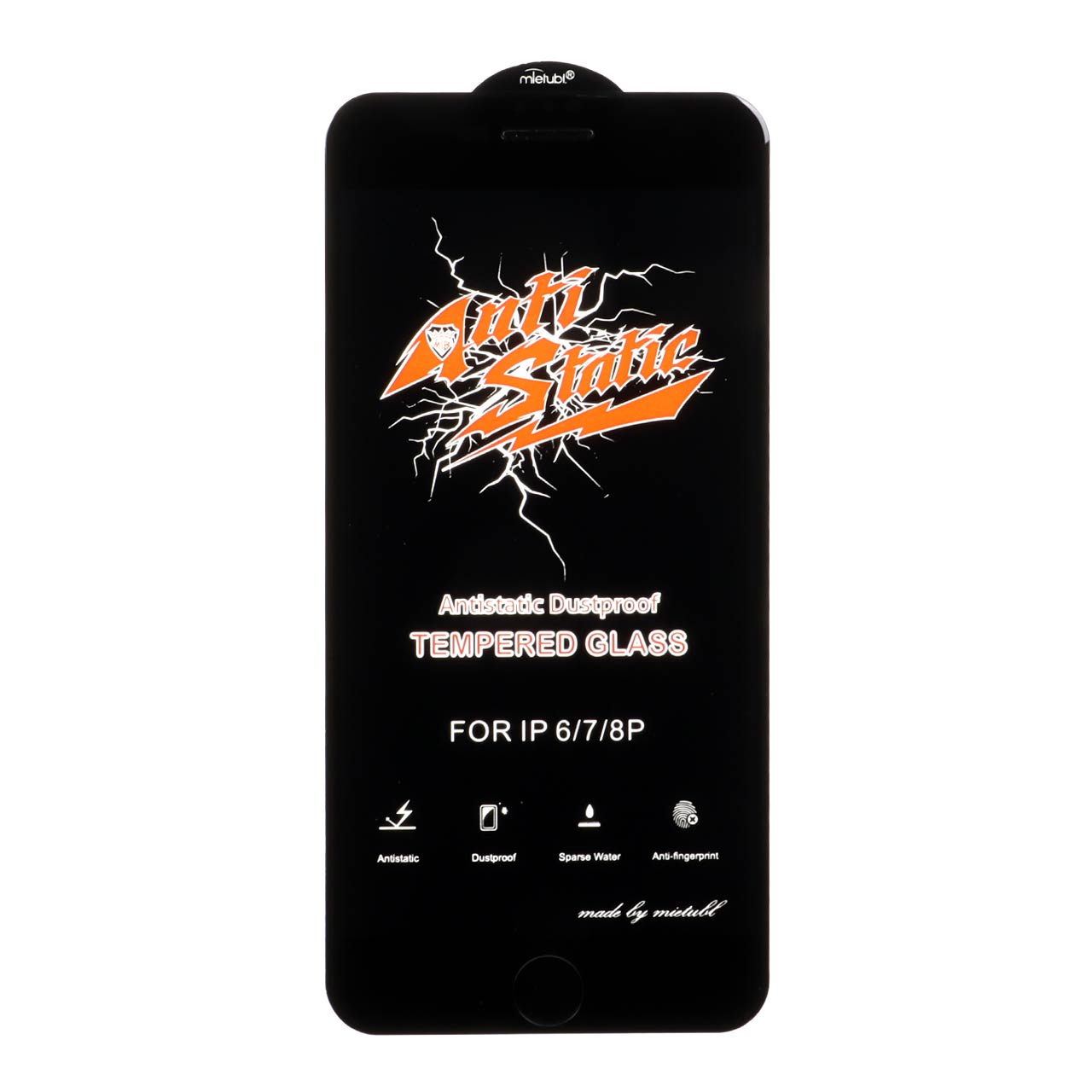 1512834 محافظ صفحه نمایش شیشه ای Full Cover Anti Static Mietubl مدل NTC ORG - Apple iPhone 6 Plus / iPhone 6S Plus / iPhone 7 Plus / iPhone 8 Plus - مشکی - تصویر 1