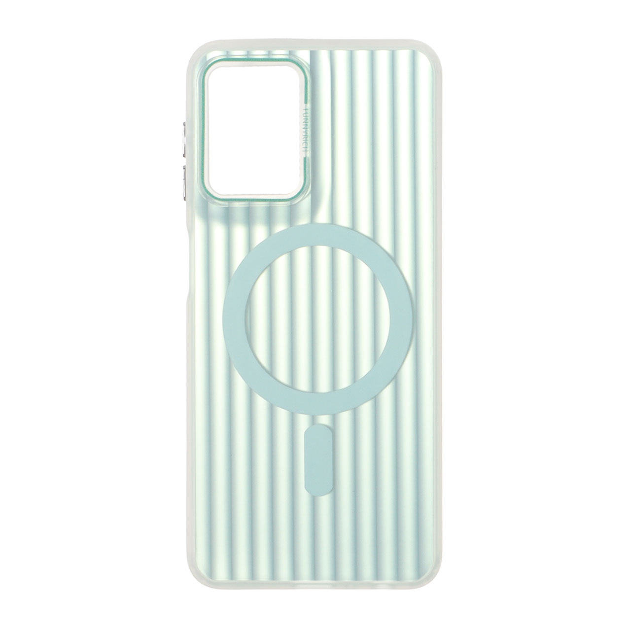 1515642 قاب کرکره ای Funnyrich طرح مگ سیف دور مات Samsung Galaxy A22 4G / M22 / M32 4G / F22 - سبز - تصویر 1