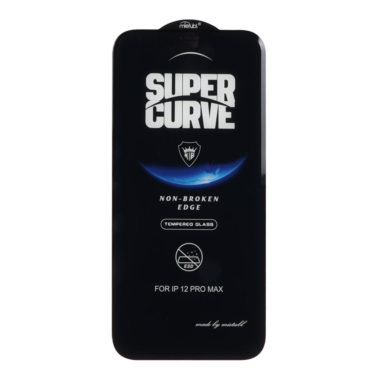 1517412 محافظ صفحه نمایش شیشه ای Full Cover ESD SUPER CURVE Mietubl مدل NTC - Apple iPhone 12 Pro Max - تصویر 1