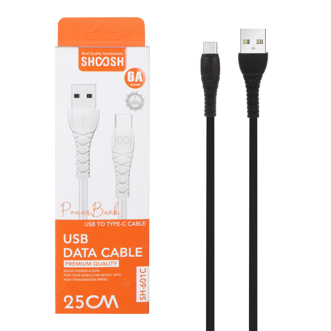 کابل شارژ فست پاوربانک Shoosh Type-C مدل SH601C - مشکی - SMO - اسپه کالا کابل شارژ فست پاوربانک Shoosh Type-C مدل SH601C - مشکی - SMO - تصویر 1