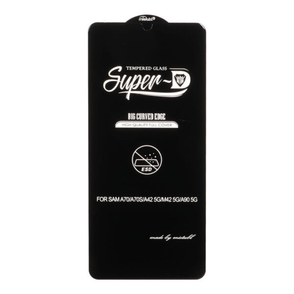 محافظ صفحه نمایش شیشه ای Samsung Galaxy A70 / A70S / A42 / M42 - Full Cover Super D Mietubl - ESD - مشکی (بدون پک) - NTC ORG