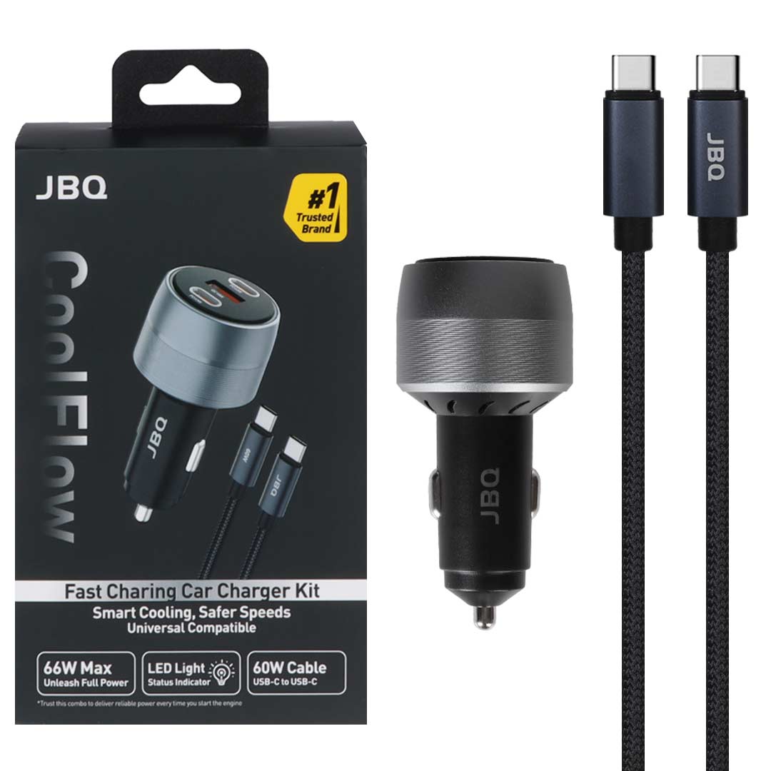شارژر فندکی PD و فست سه پورت JBQ مدل Cool Flow C82339A 66W به همراه کابل شارژ Type-C To Type-C - مشکی (گارانتی یکساله رصاصی) - اسپه کالا شارژر فندکی PD و فست سه پورت JBQ مدل Cool Flow C82339A 66W به همراه کابل شارژ Type-C To Type-C - مشکی (گارانتی یکساله رصاصی) - تصویر 1