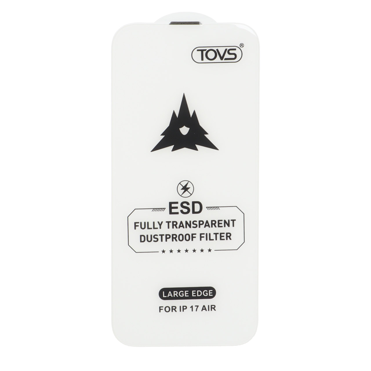 1562116 محافظ صفحه نمایش شیشه ای Full Cover ESD Anti Static - TOVS مدل Apple iPhone 17 Air (بدون پک) - تصویر 1