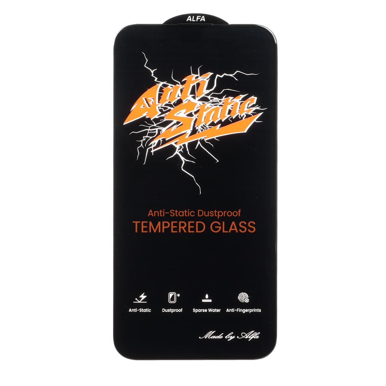 1562766 محافظ صفحه نمایش شیشه ای Full Cover Anti Static ALFA مدل Apple iPhone 15 Pro Max - تصویر 1