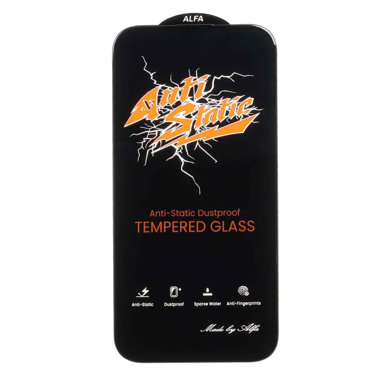 محافظ صفحه نمایش شیشه ای Full Cover Anti Static ALFA مدل Apple iPhone 16 / iPhone 15 / iPhone 14 Pro - اسپه کالا محافظ صفحه نمایش شیشه ای Full Cover Anti Static ALFA مدل Apple iPhone 16 / iPhone 15 / iPhone 14 Pro - تصویر 1